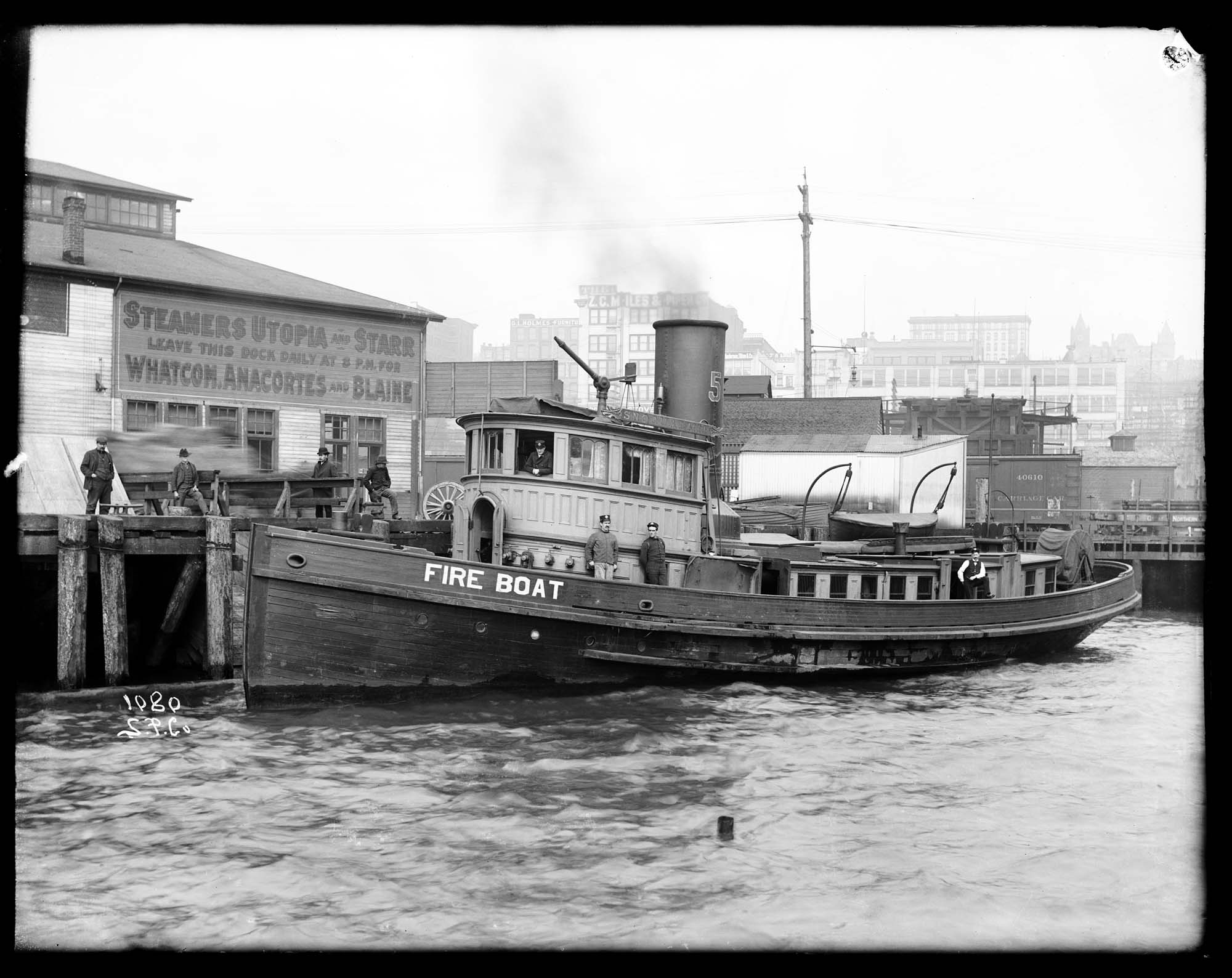 Image of Fireboat Snoqualmie, Seattle, circa 1900