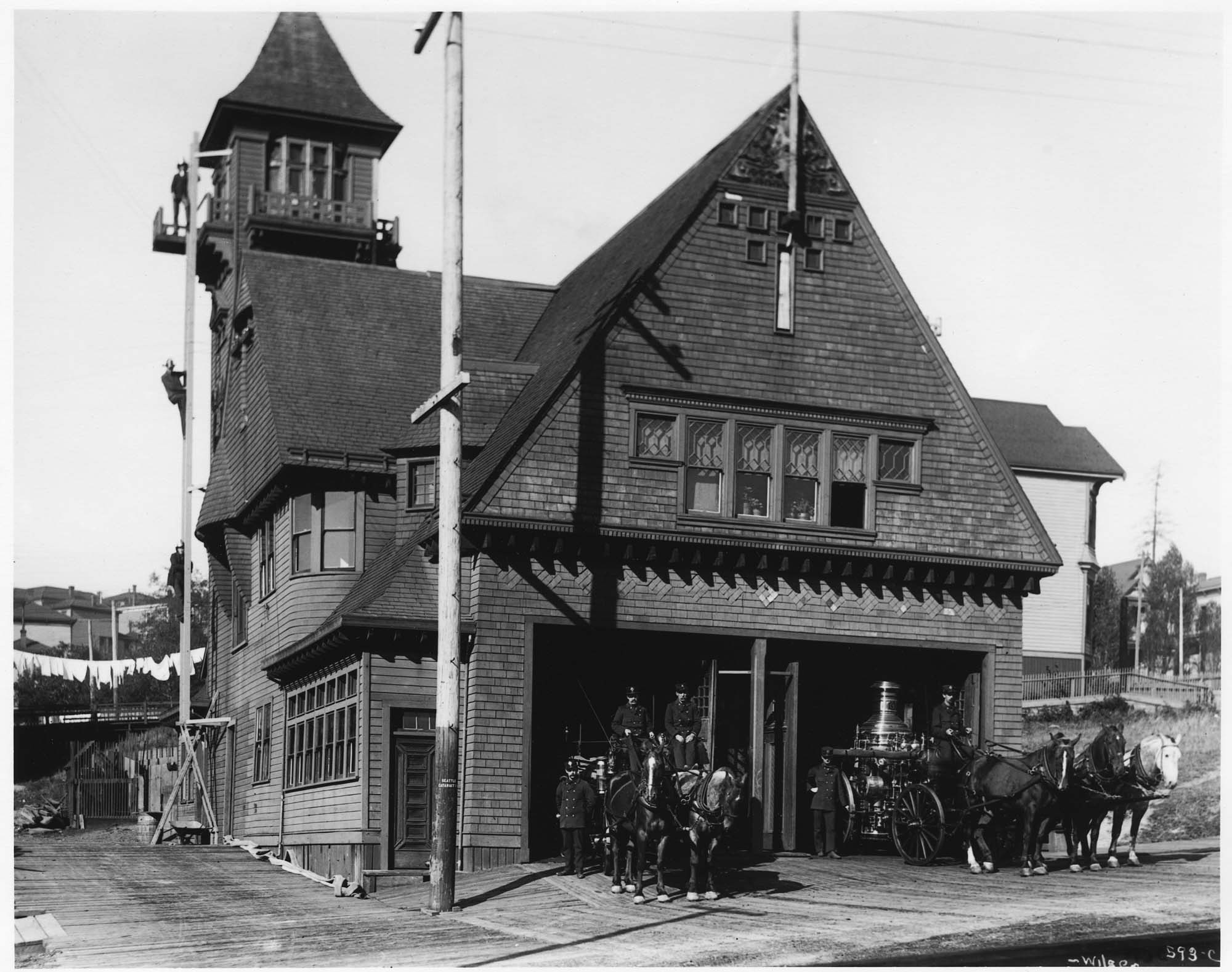 Image of Fire Station No. 3, Seattle, circa 1898