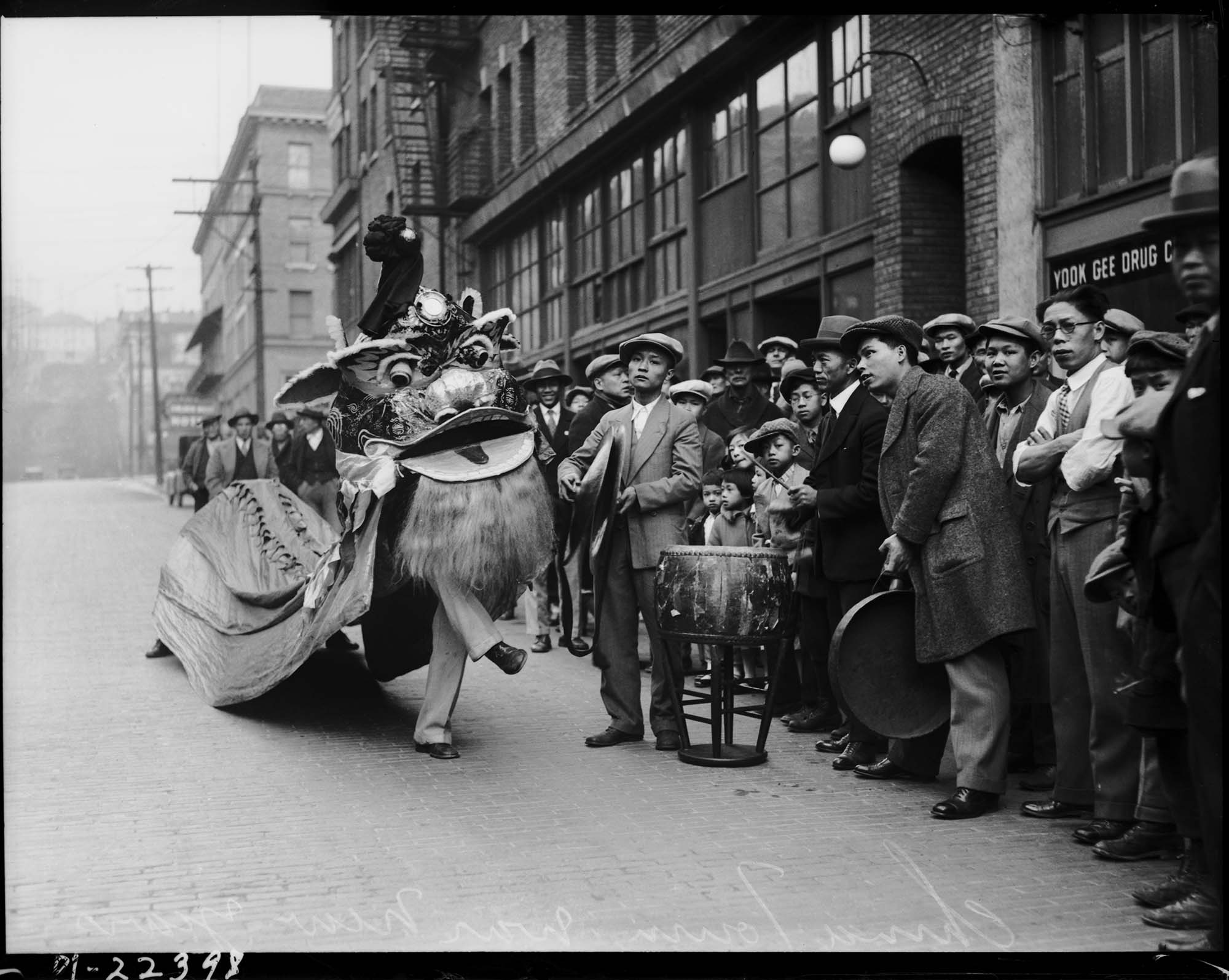 Image of Chinese Lion Dance, circa 1930