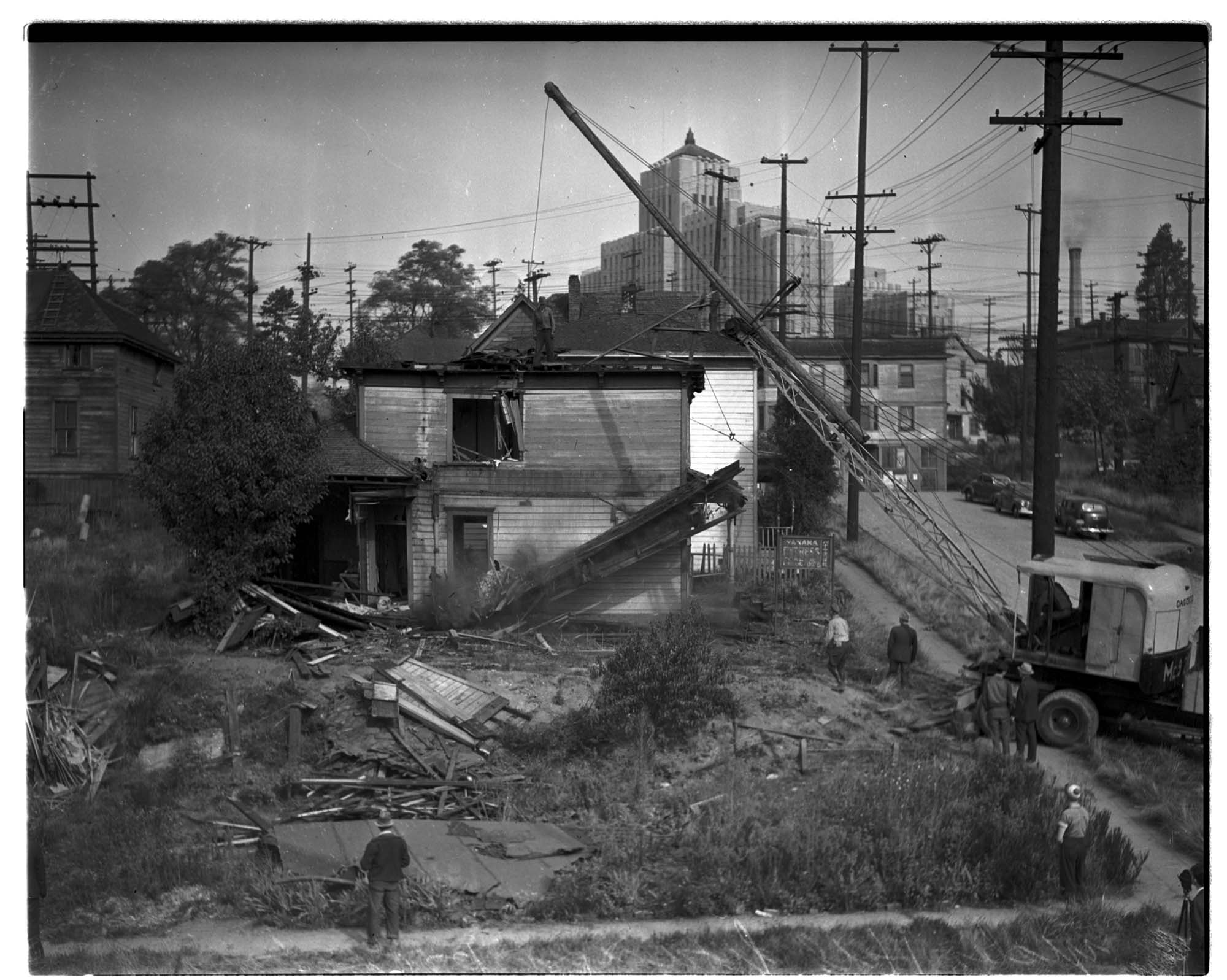 Image of Demolition for Yesler Terrace housing project, October 7, 1940