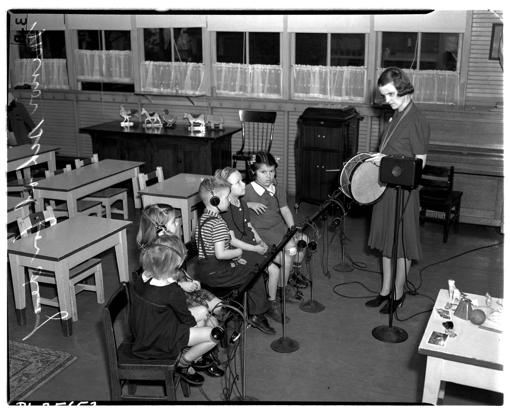 Image of Deaf children in classroom, November 1939