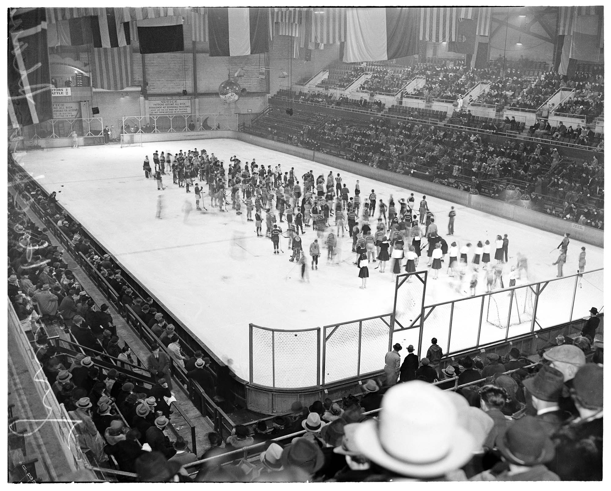 Image of Junior hockey teams at Ice Arena, Seattle, February 1939