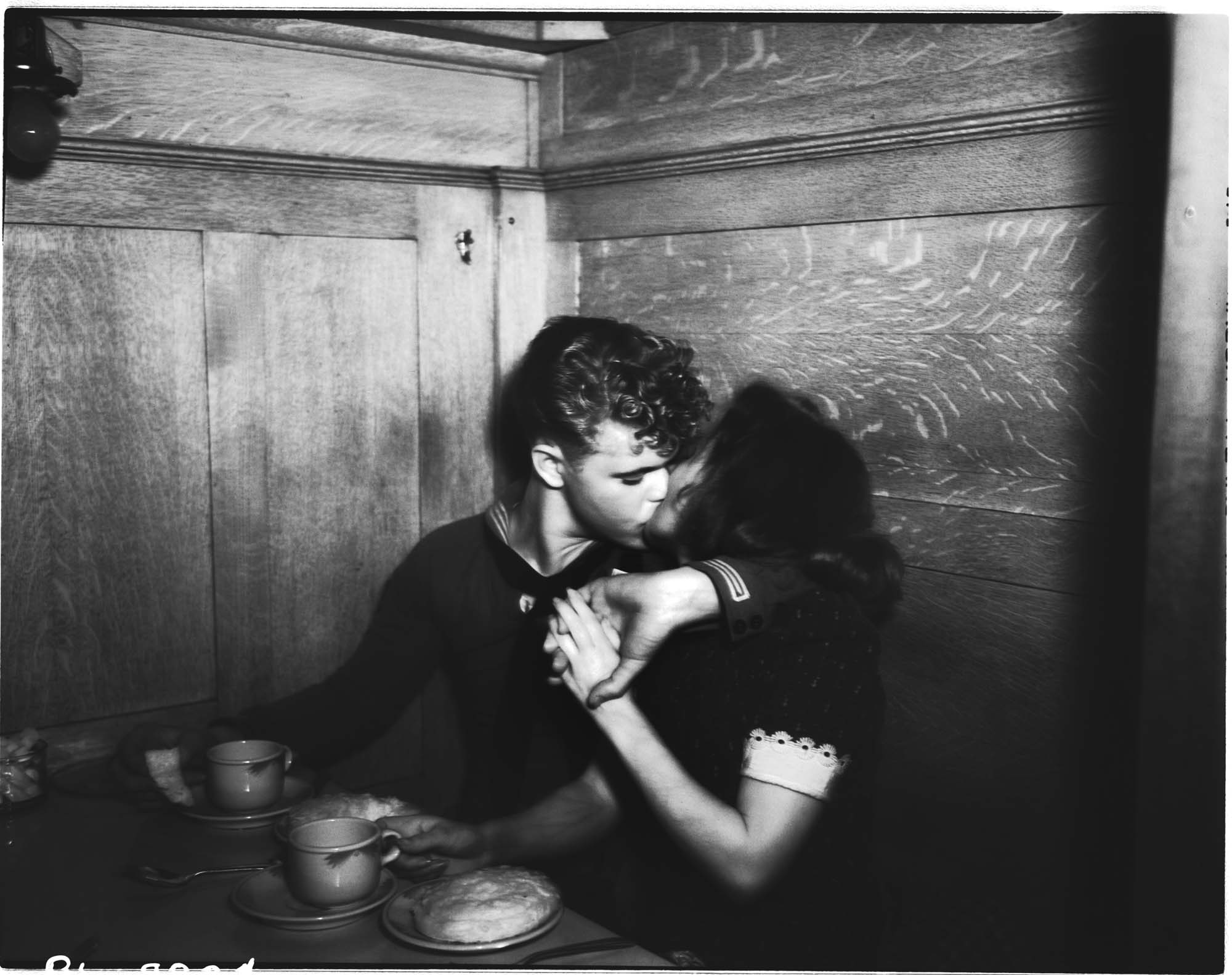 Image of Sailor kissing girl during blackout, Seattle, 1941