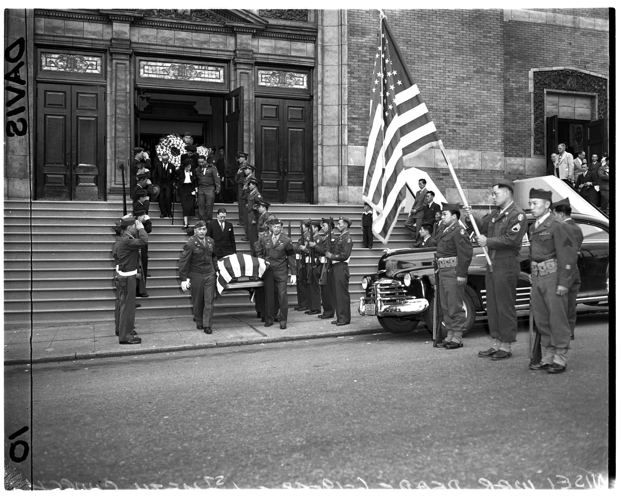 Image of Funeral service for Japanese American serviceman, June 1948