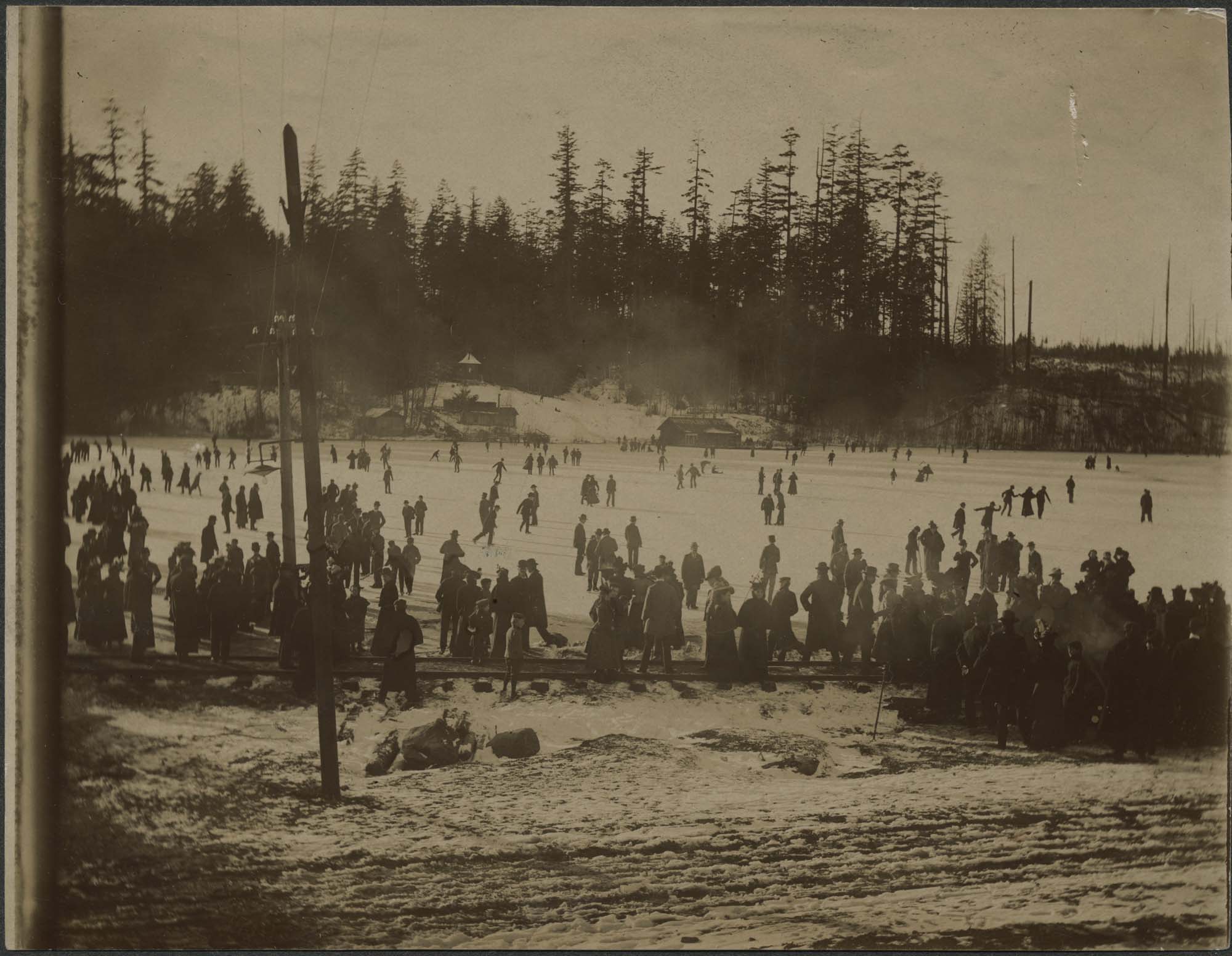 Image of Skaters on Green Lake, circa 1906