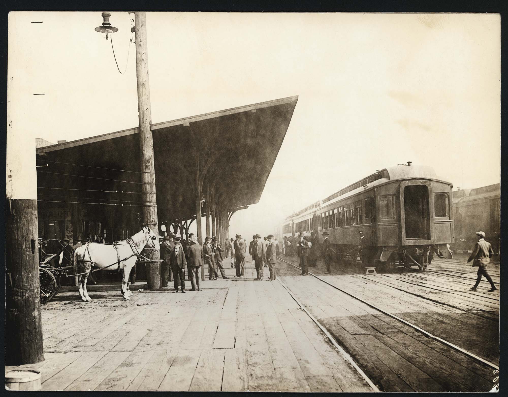 Image of Northern Pacific depot, Seattle, circa 1899