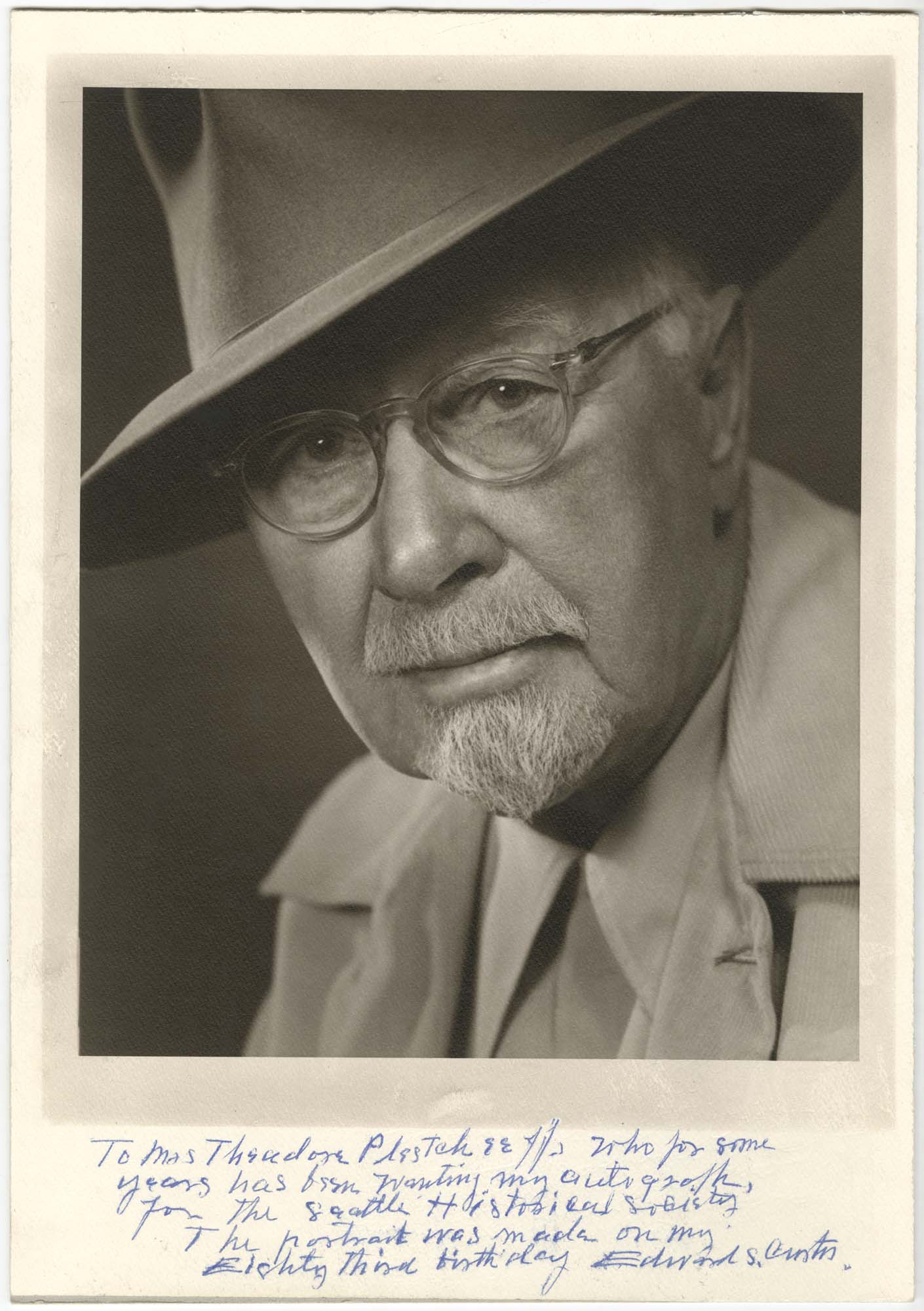 Image of Photographer Edward S. Curtis, Seattle, 1951