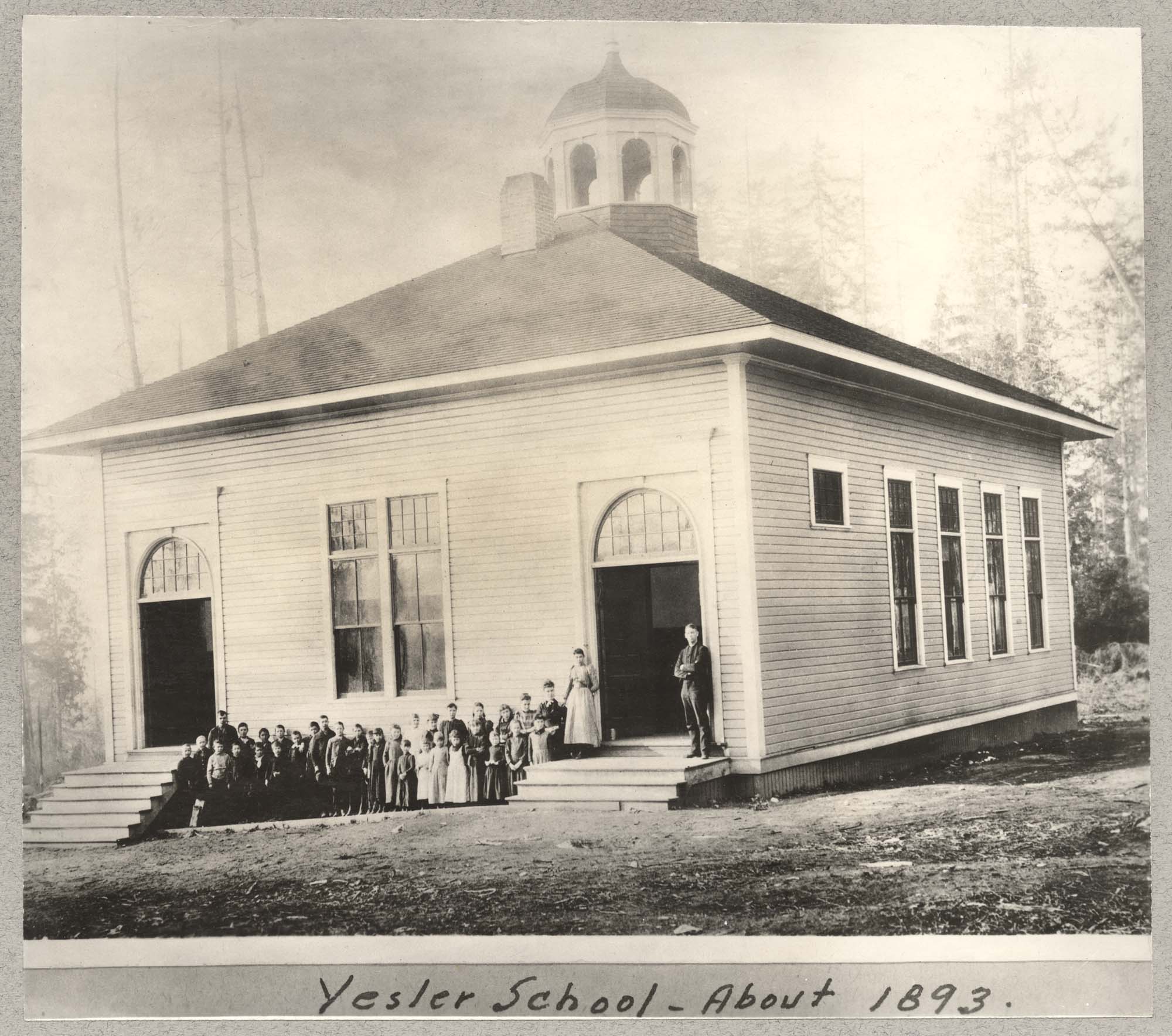 Image of Exterior of Yesler School, circa 1893