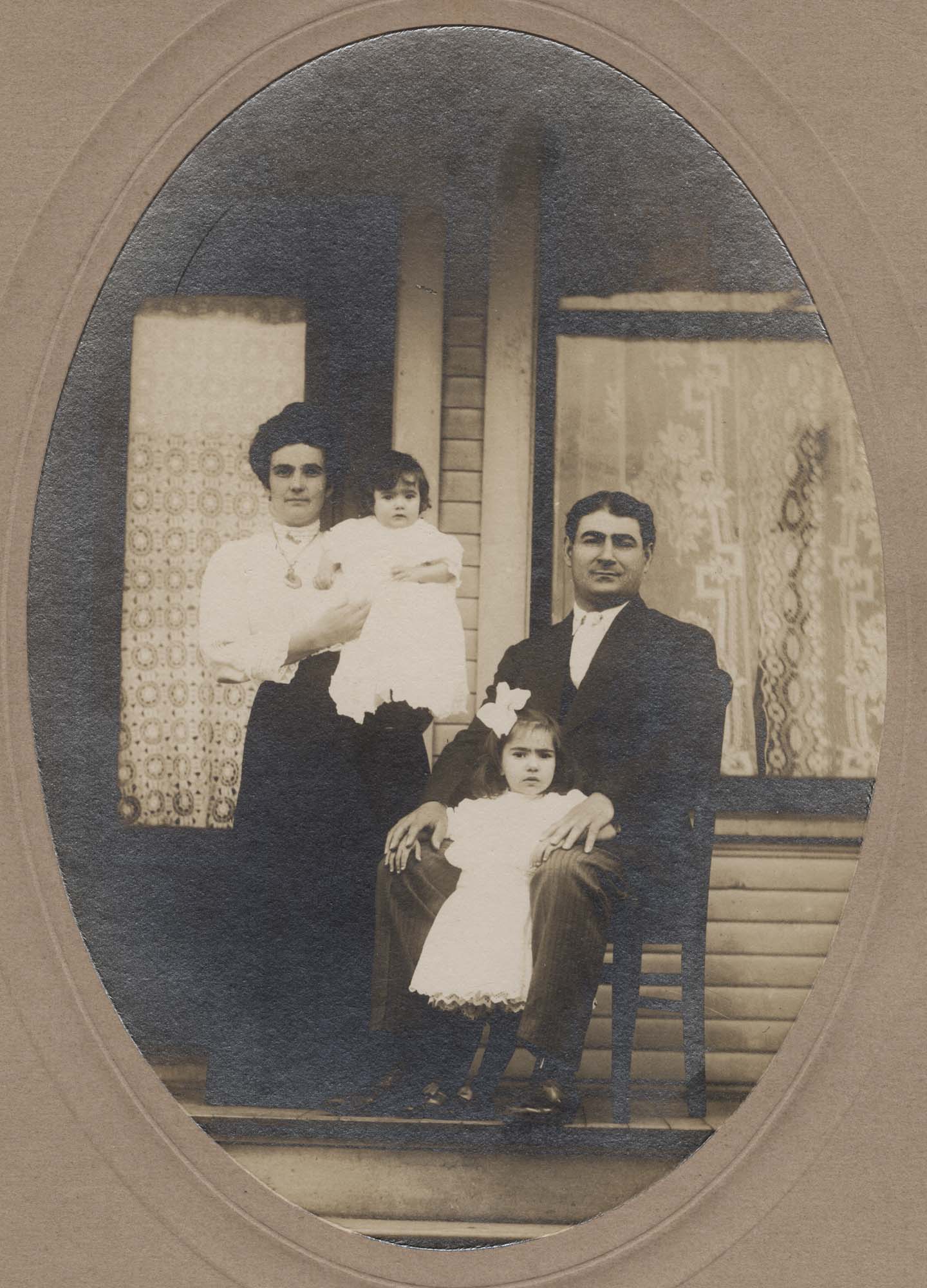 Image of Vincent and Josephine Amato and their daughters, 1910