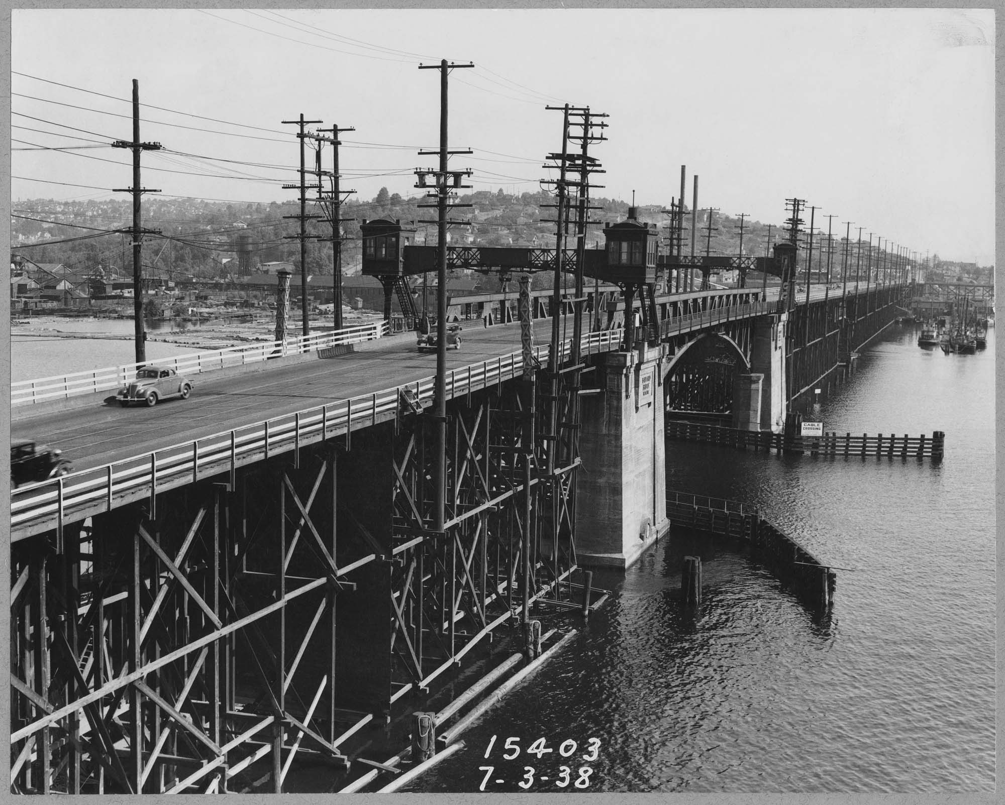 Image of Ballard Bridge, Seattle, July 3, 1938
