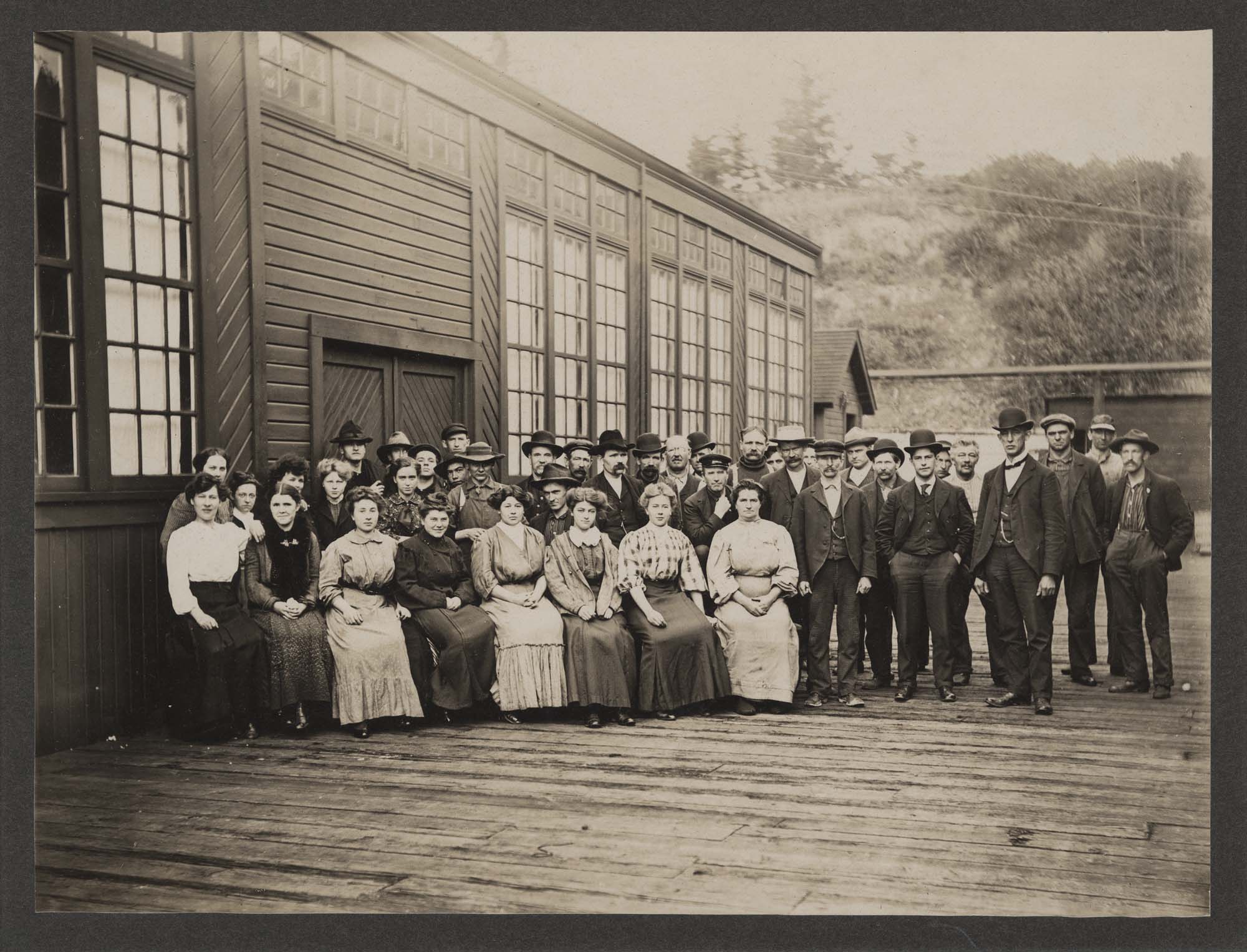 Image of Employees of the Kirkland woolen mill, circa 1900