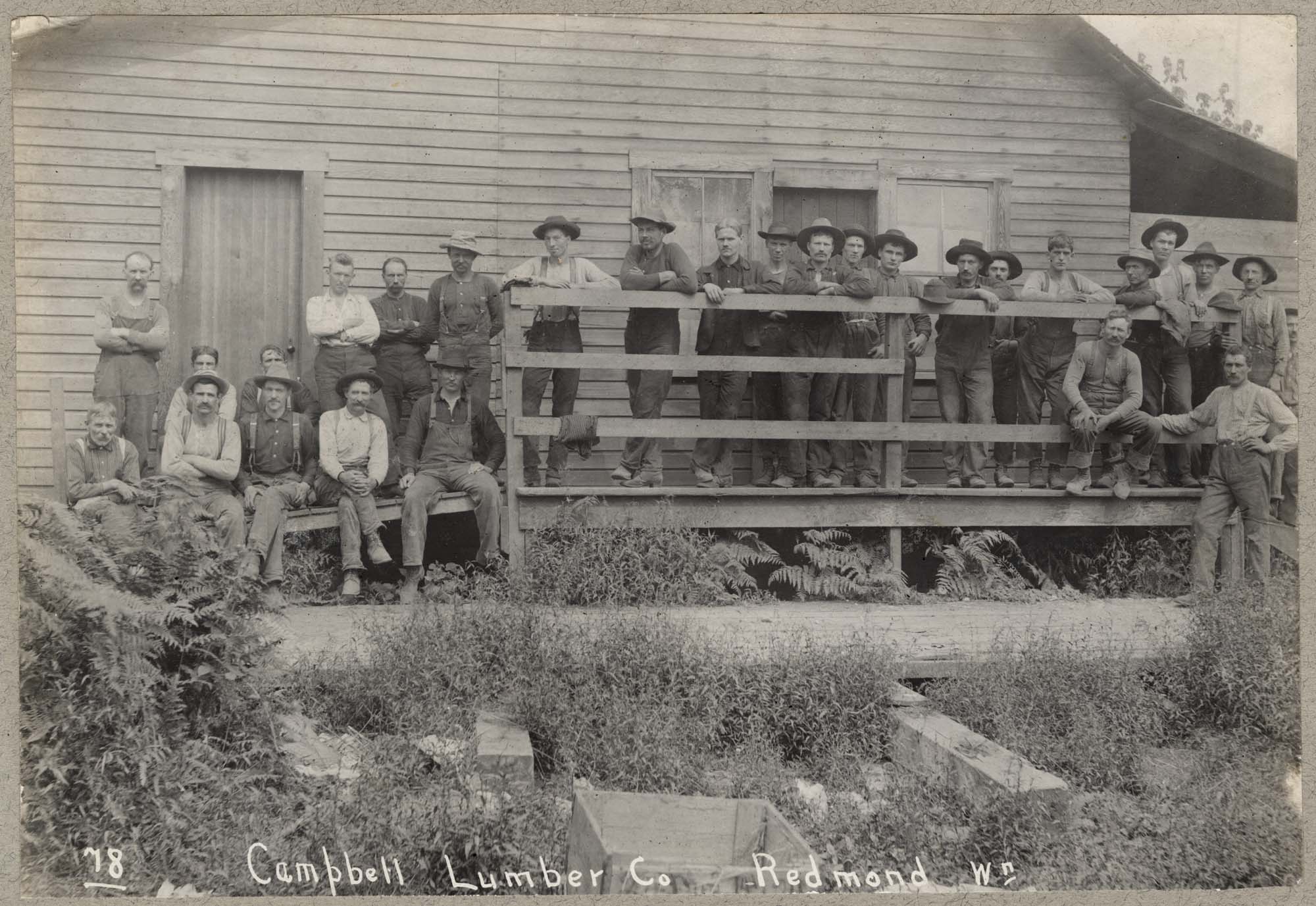 Image of Group at Campbell Lumber Company, circa 1907