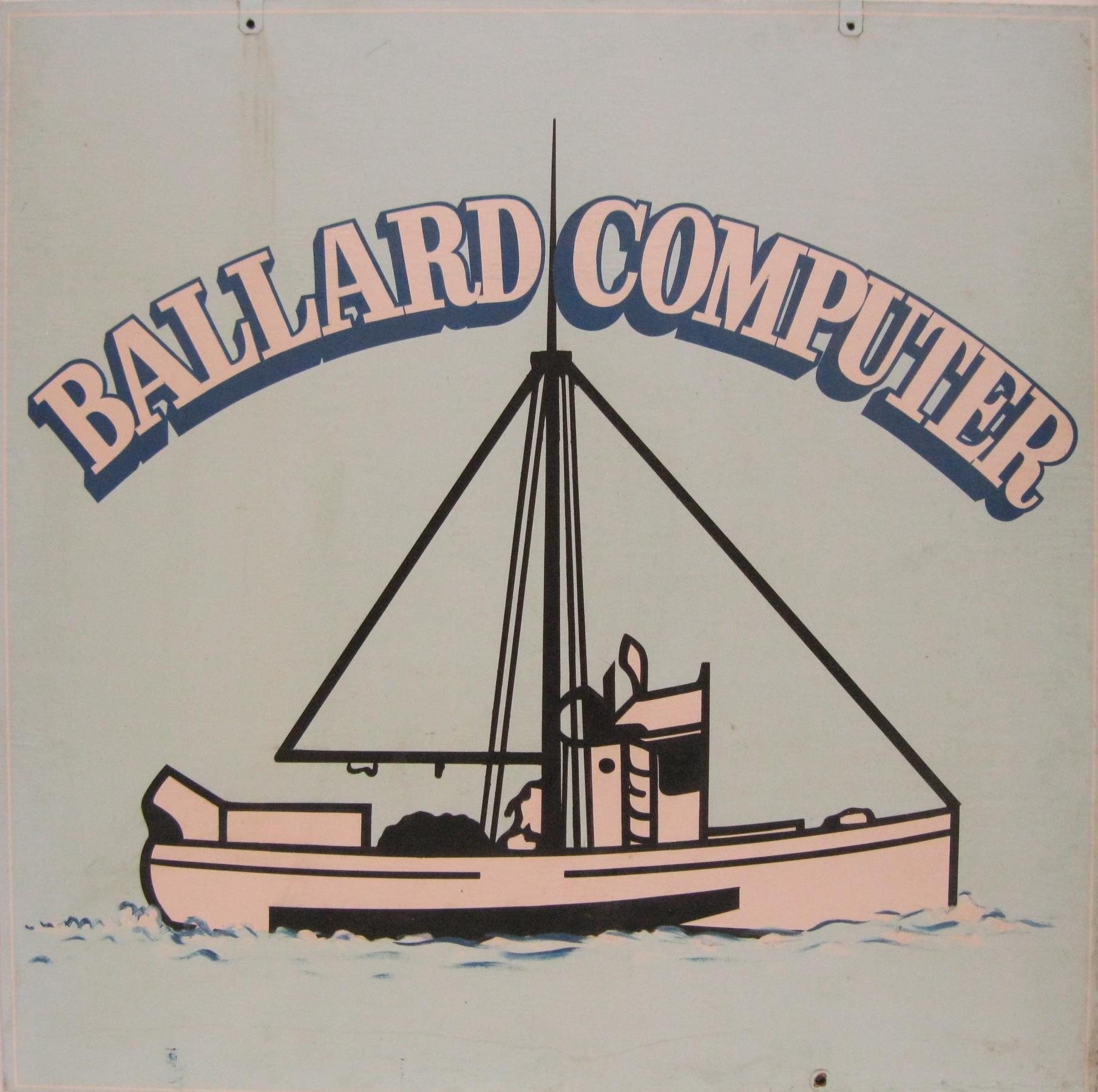 Image of Ballard Computer store sign, ca. 1984