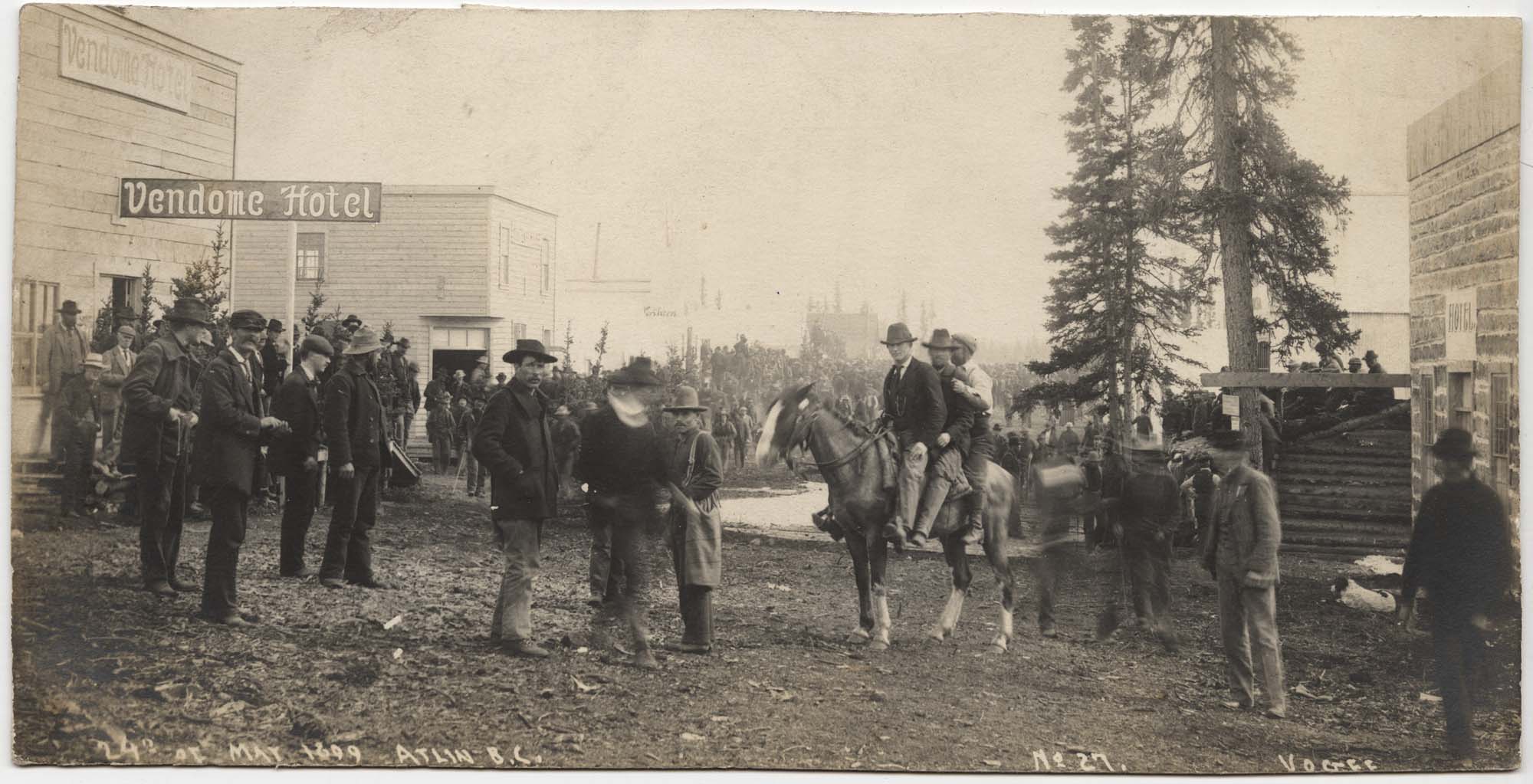 Image of Men on the street of Atlin, British Columbia, May 24, 1899