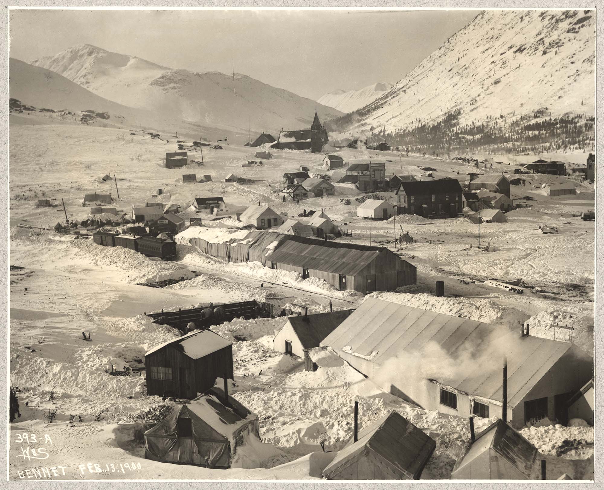Image of Town of Bennett, Yukon Territory, February 13, 1900