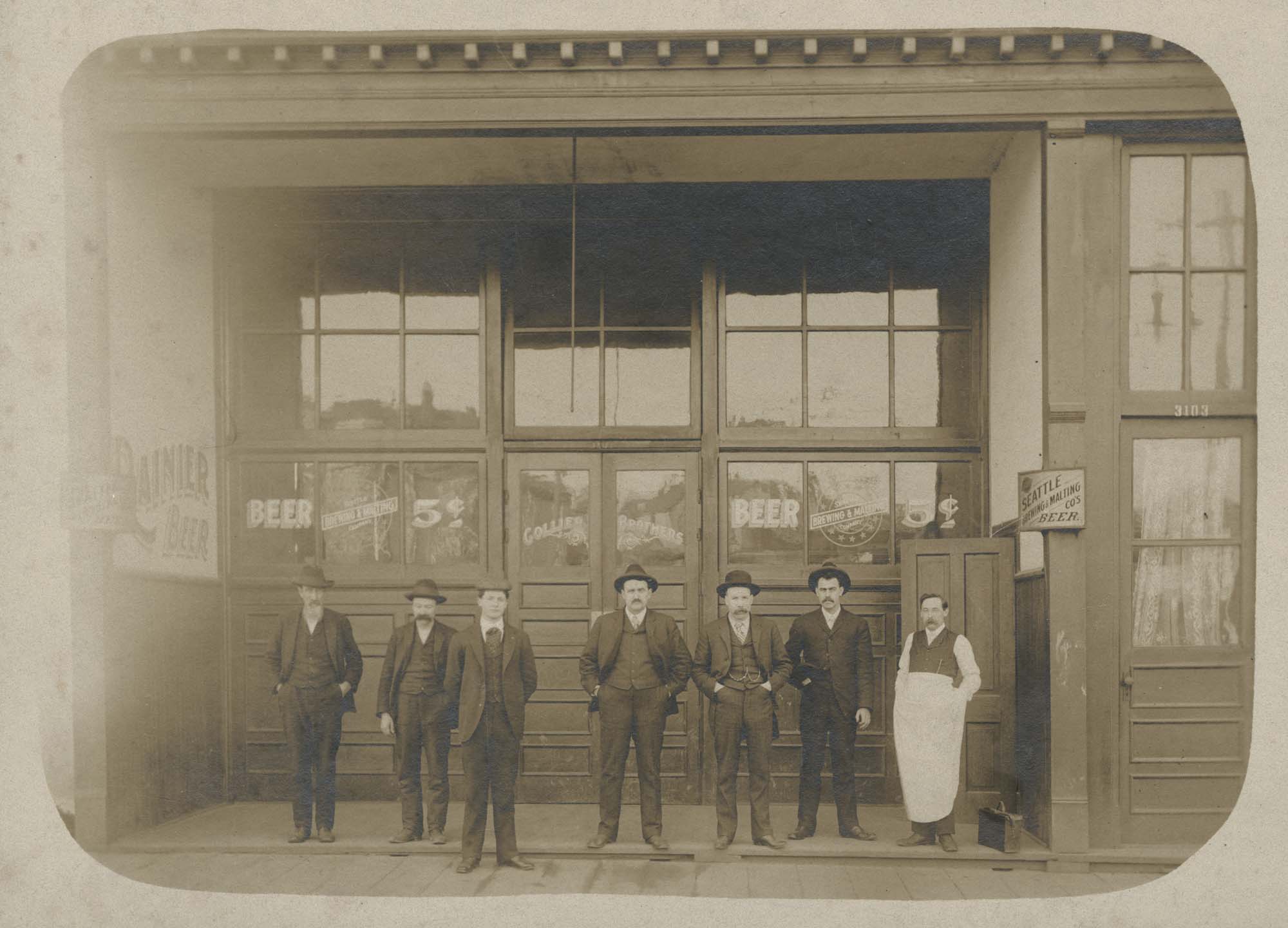 Image of Collier Brothers Saloon, Seattle, circa 1900