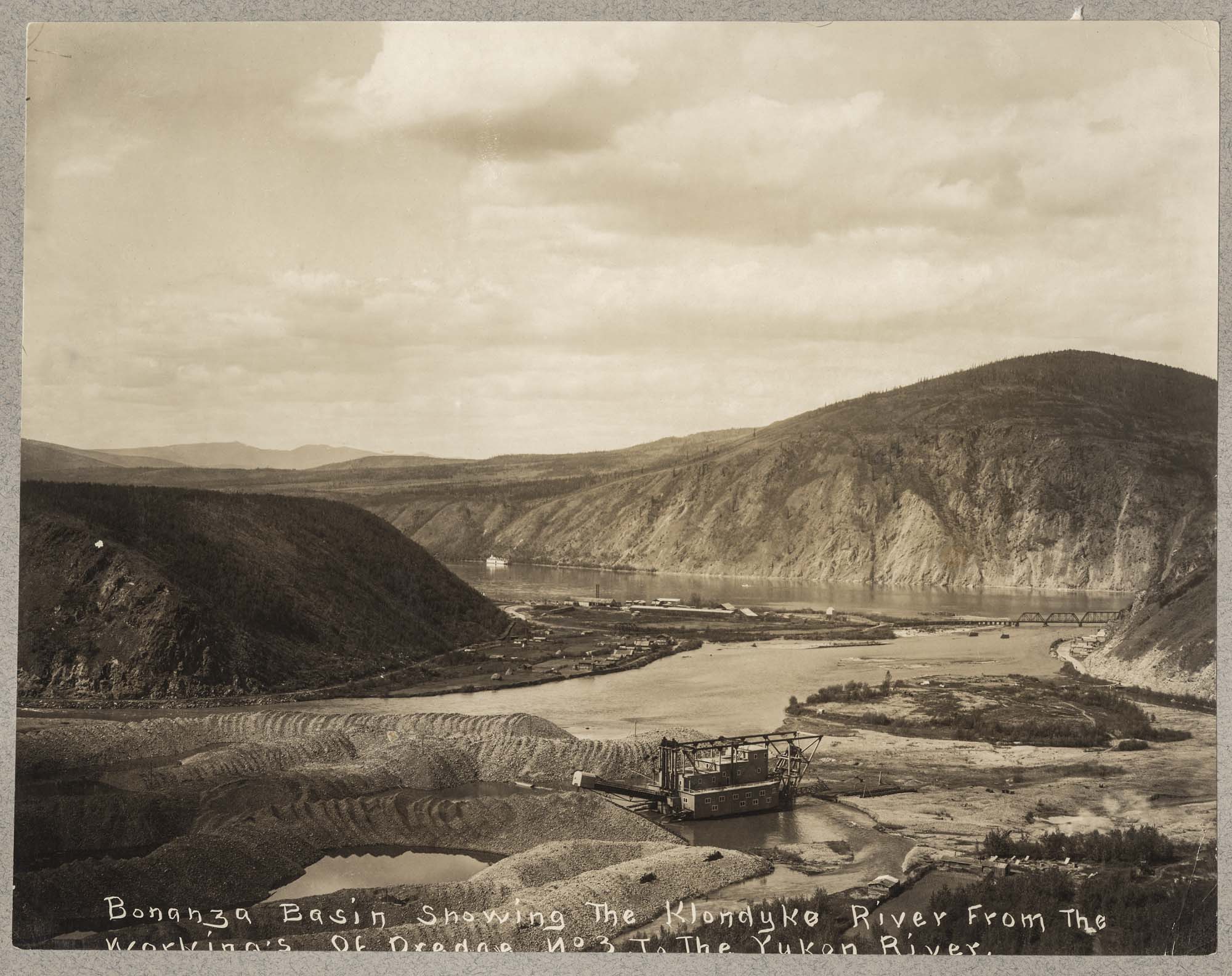 Image of Dredging operation at Bonanza, Yukon Territory, circa 1903