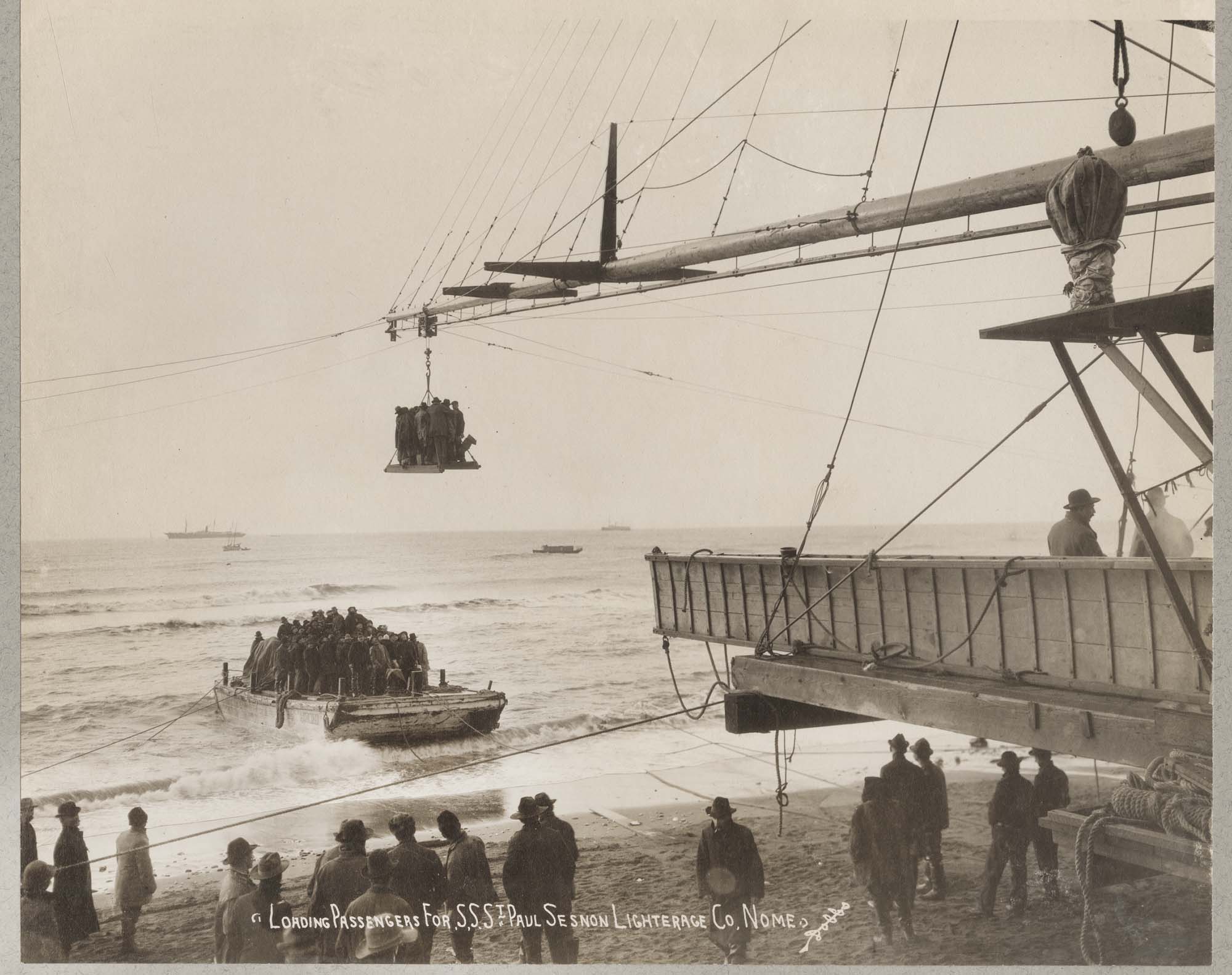 Image of Loading passengers for steamer 