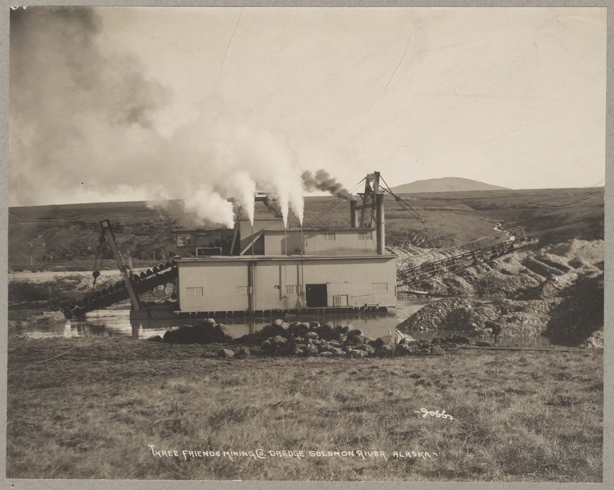 Image of Dredge at Solomon River, Alaska, circa 1900