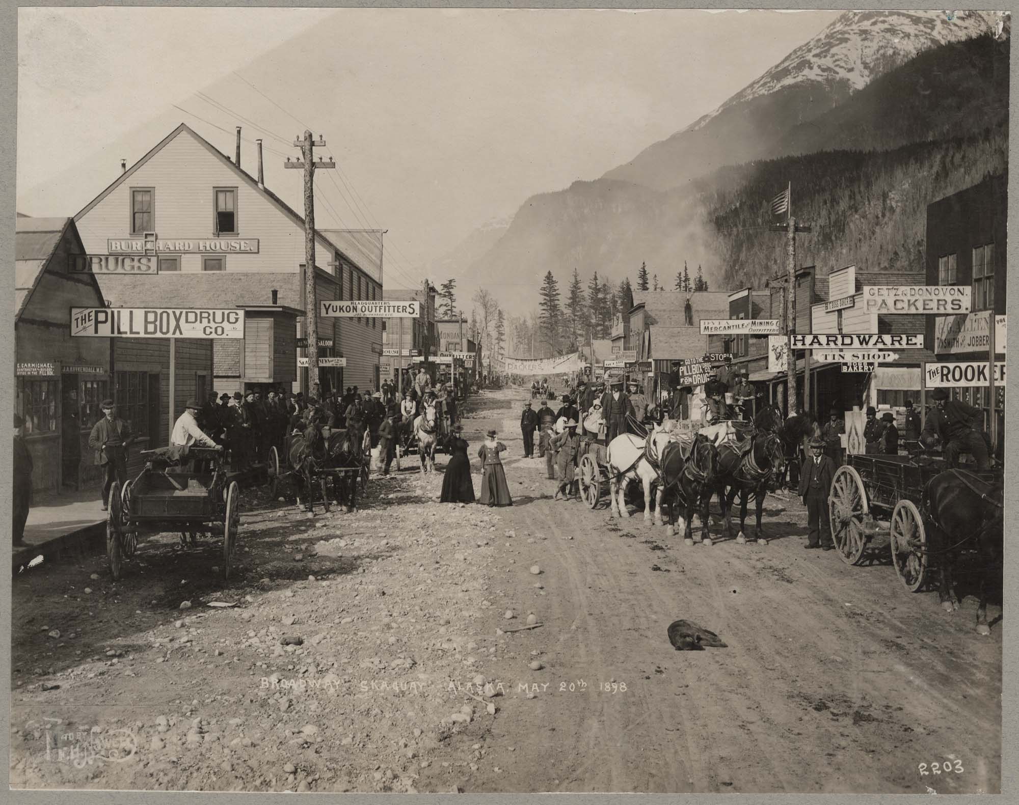 Image of Skagway street scene, 1898