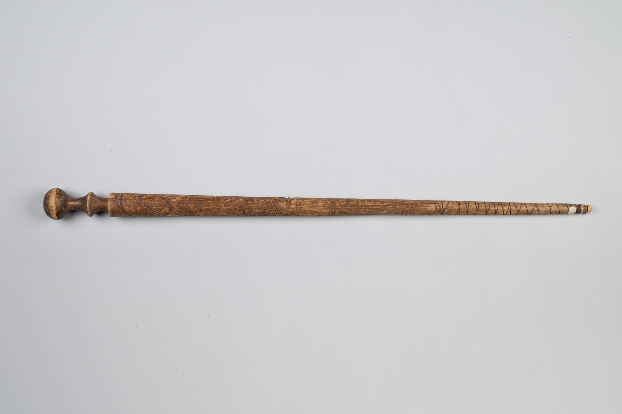 Image of Carved walking stick that belonged to Arthur Denny, ca. 1880