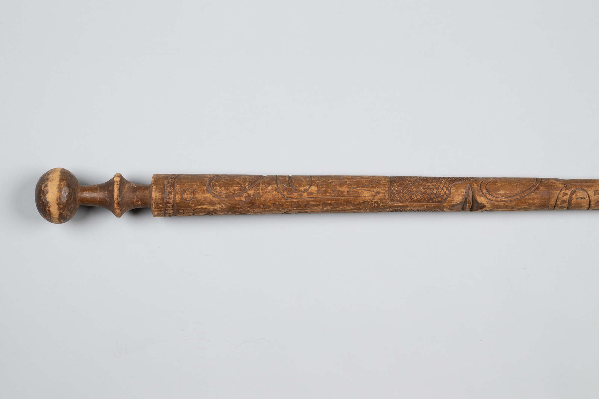 Image of Carved walking stick that belonged to Arthur Denny, ca. 1880