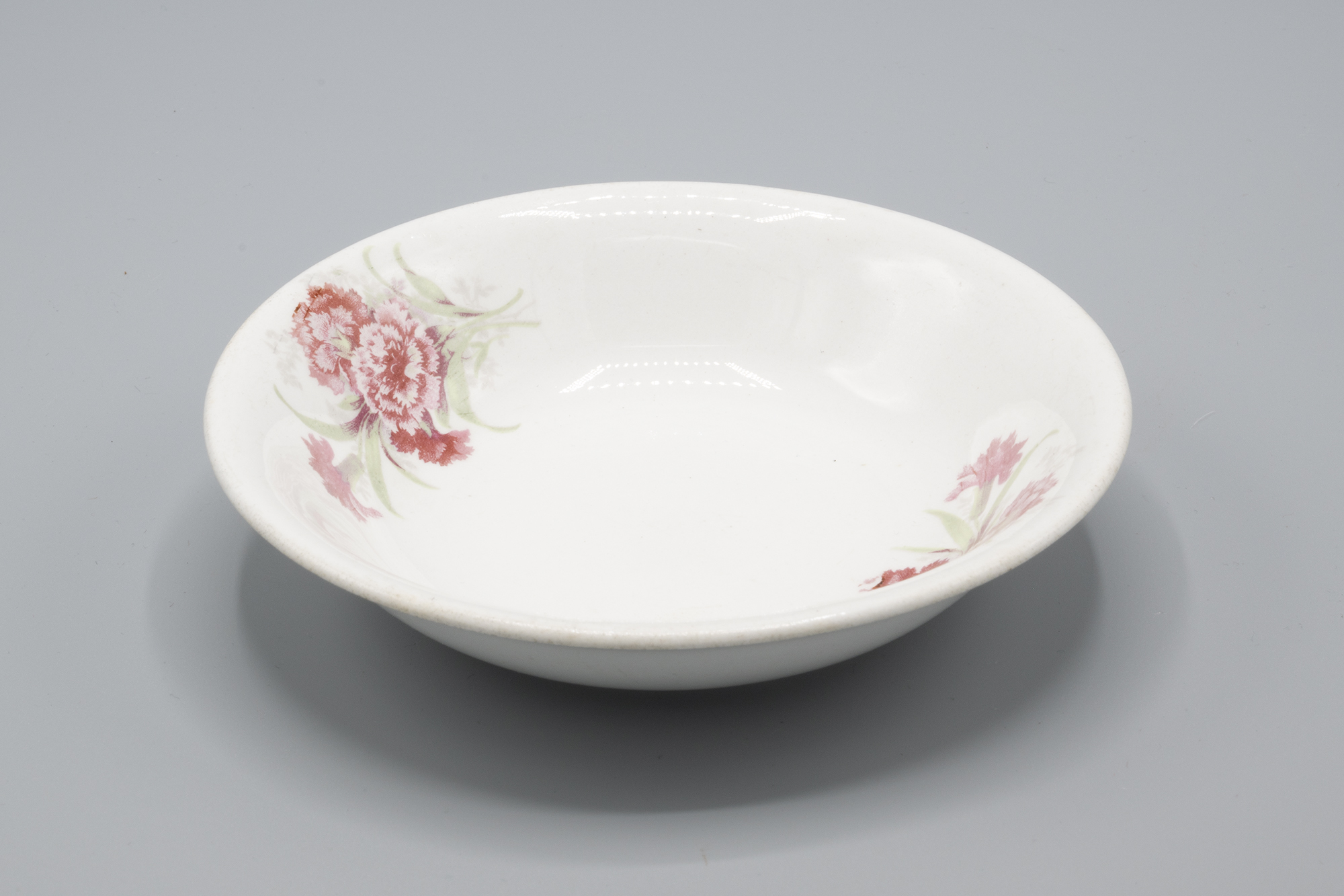 Image of China sauce dish, Carnation Company pattern, 1920-1930