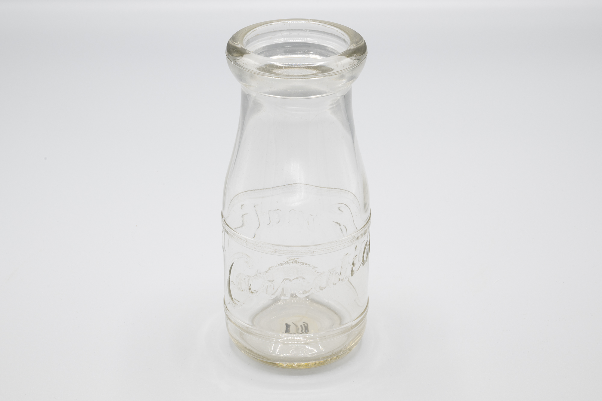 Image of Glass milk bottle, 1/2 pint, ca. 1920-1940