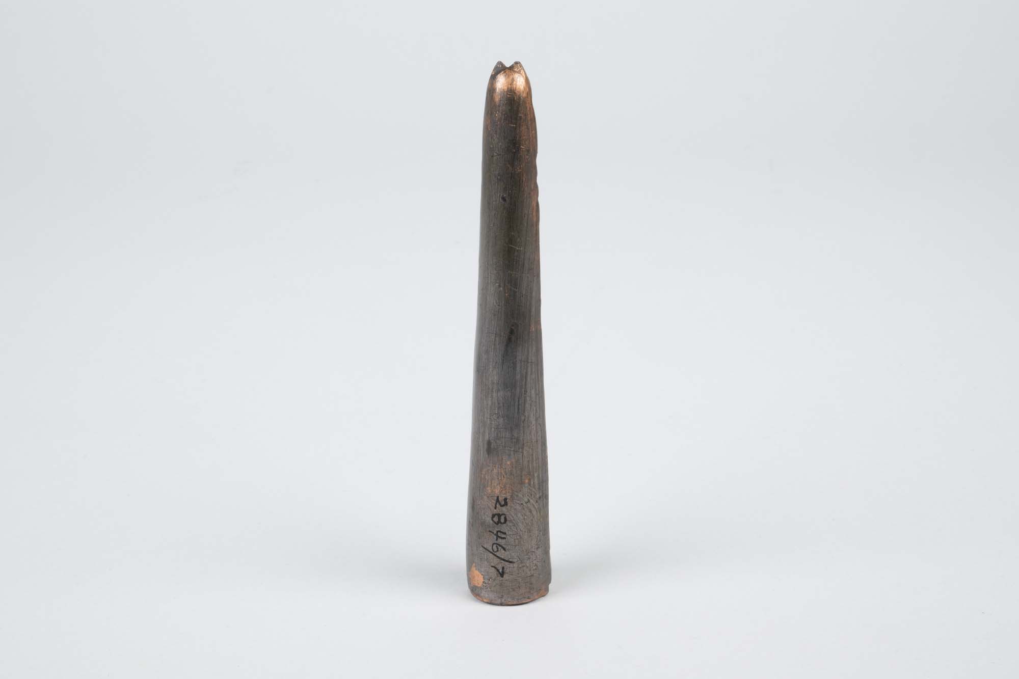 Image of Souvenir metal totem pole from the Golden Potlatch celebration, 1912