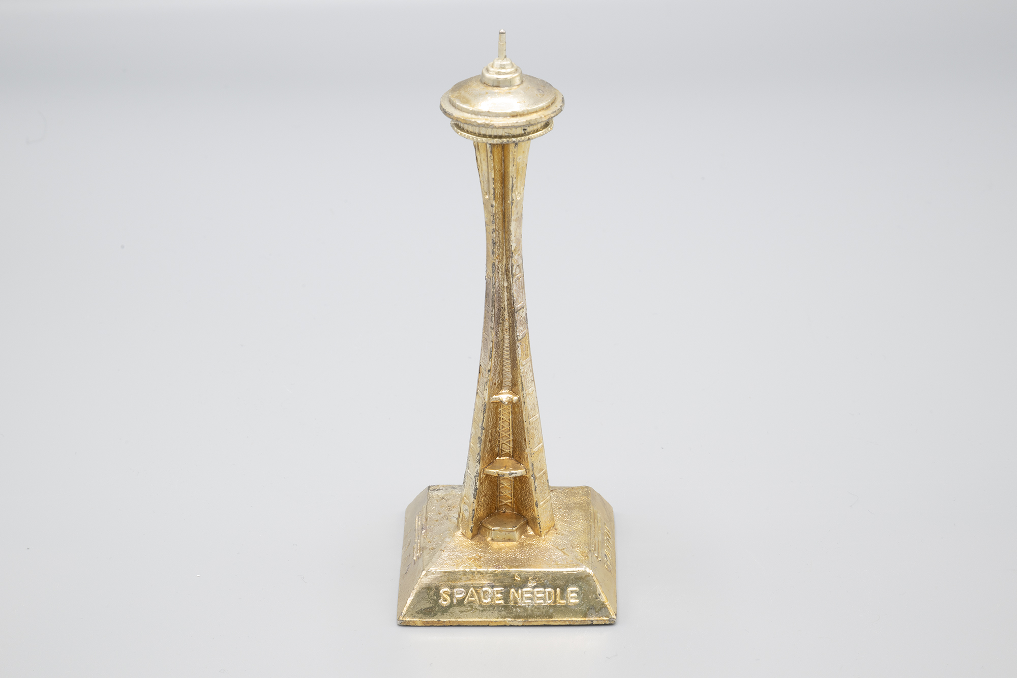 Image of Souvenir Space Needle paperweight from the Seattle World's Fair, ca. 1962
