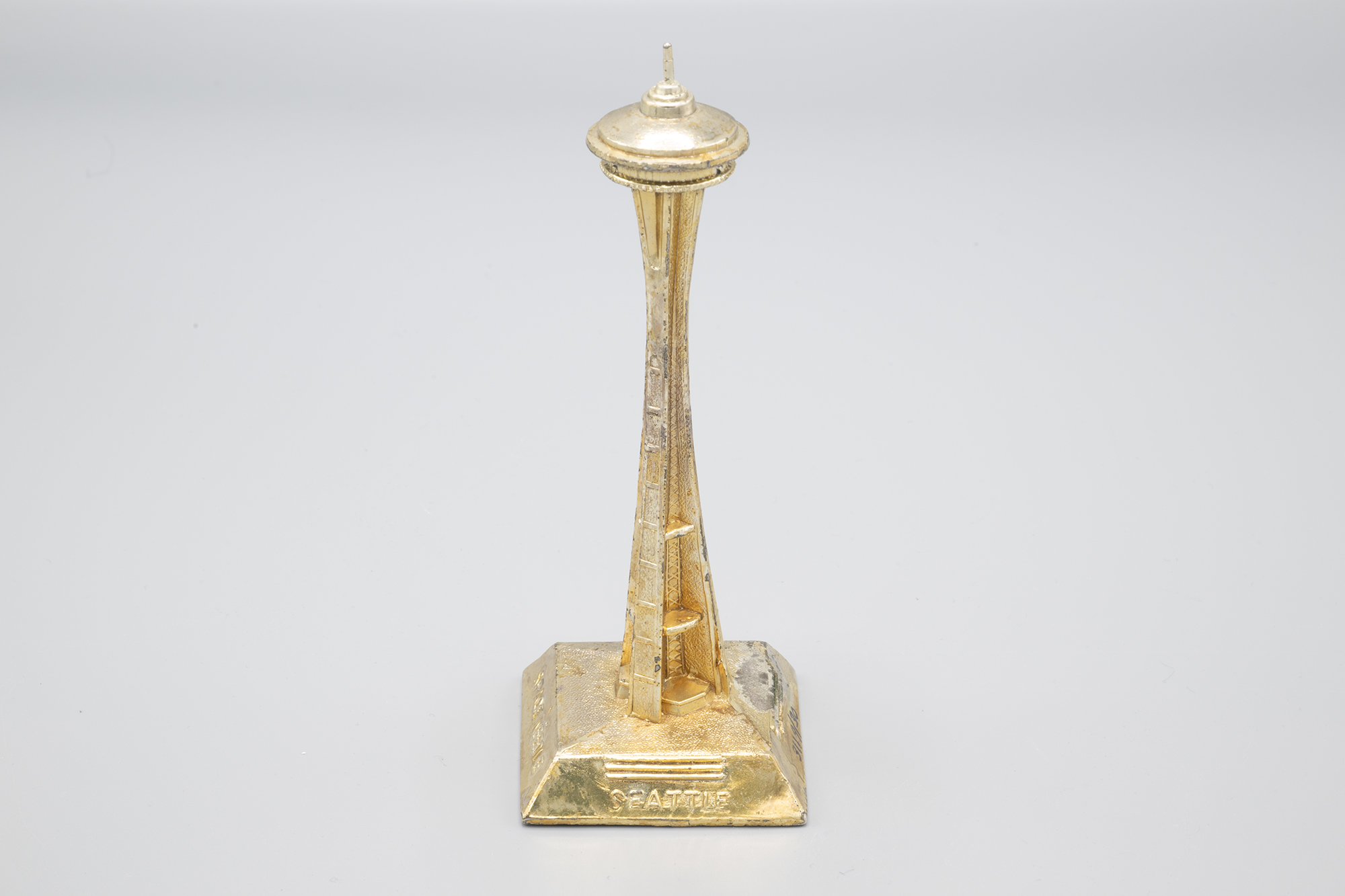 Image of Souvenir Space Needle paperweight from the Seattle World's Fair, ca. 1962