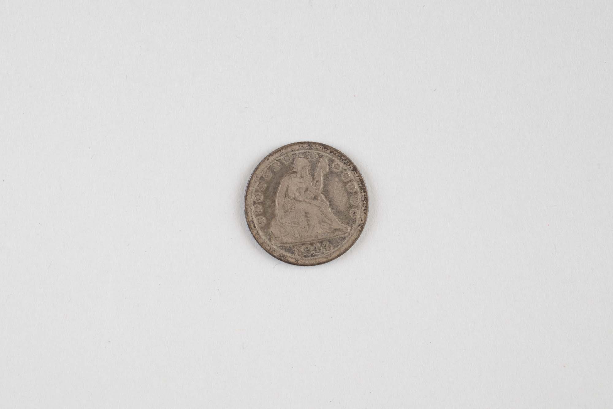 Image of Quarter Dollar (25 cent piece) coin, 1844