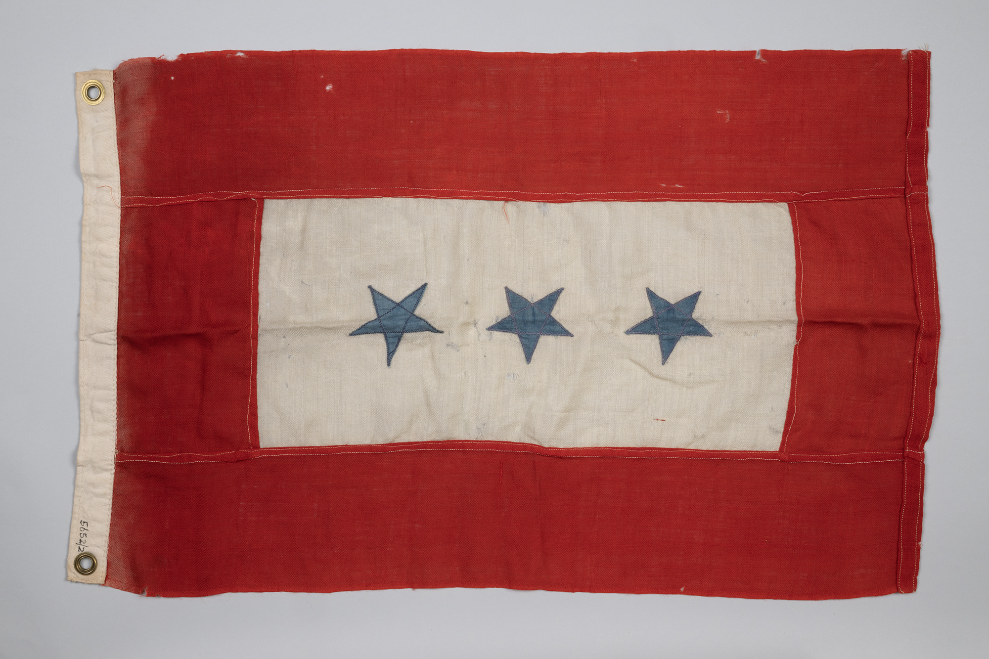 Image of Flag with three stars representing three sons serving in World War I, 1918