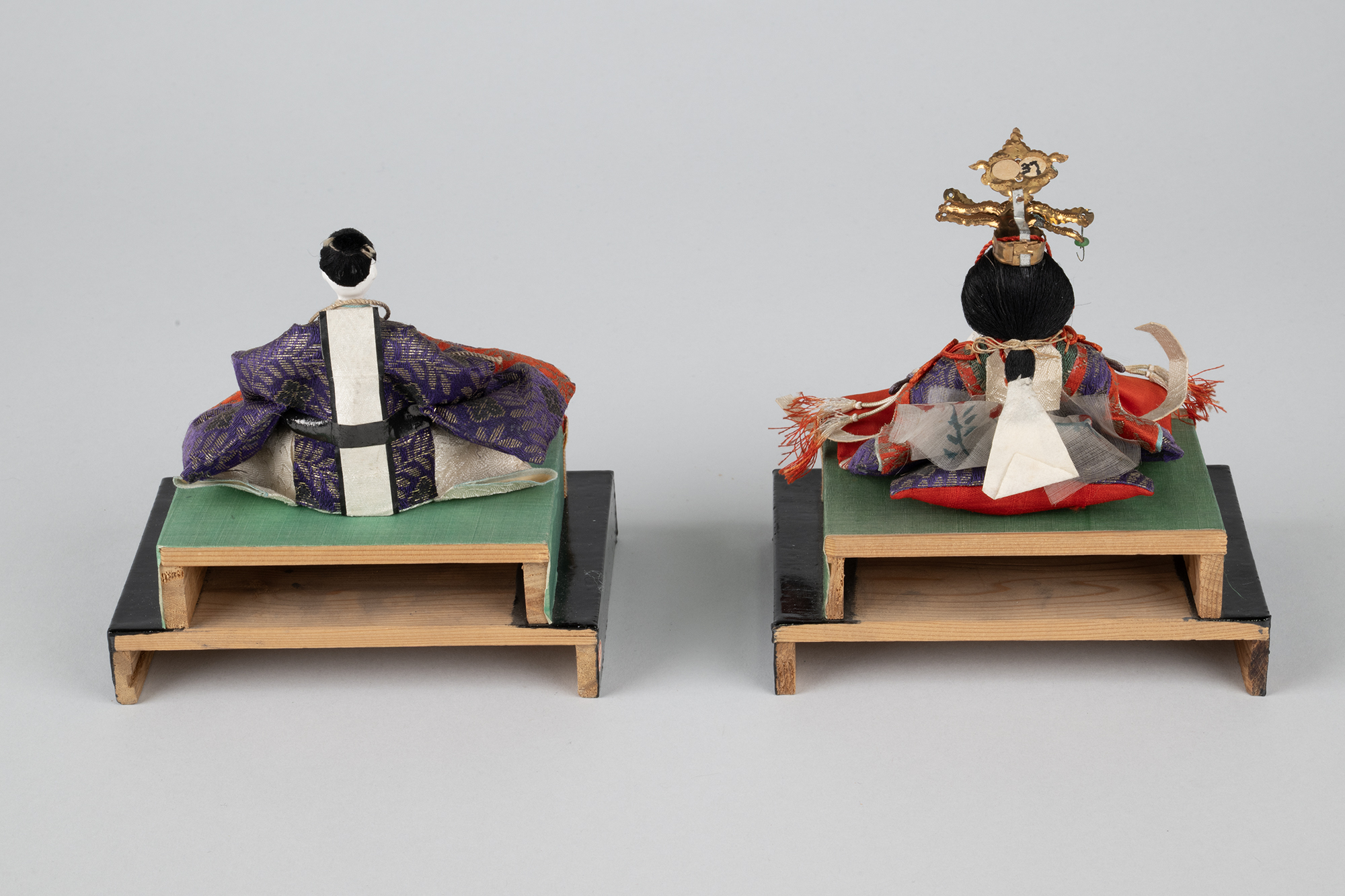 Emperor and Empress dolls from a Girls' Day set, ca. 1930-1940