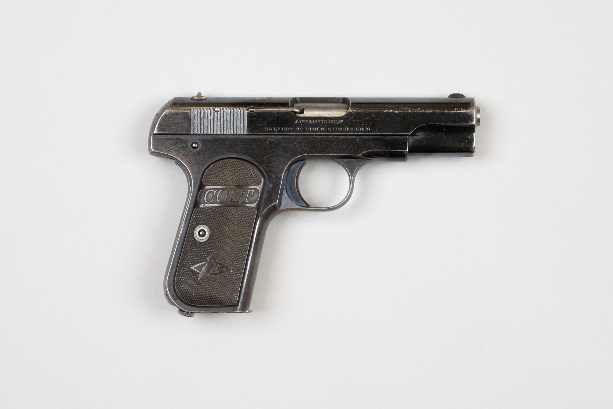 Image of Automatic Colt .32 caliber pistol that belonged to Tobert T. Hodge, King County Sheriff, 1916