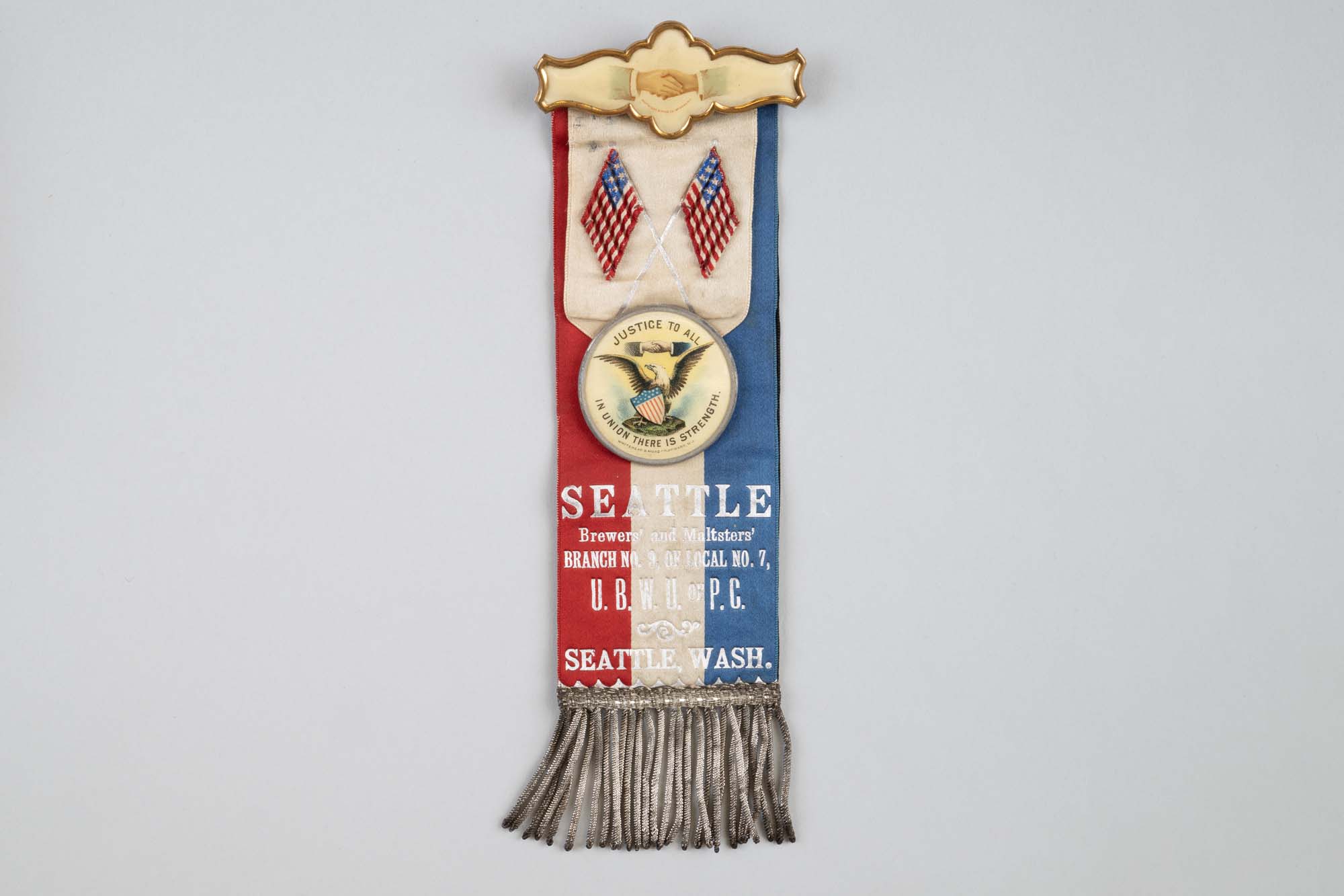 Image of Commemorative ribbon, Seattle Brewers' and Maltsters' Union, ca. 1905