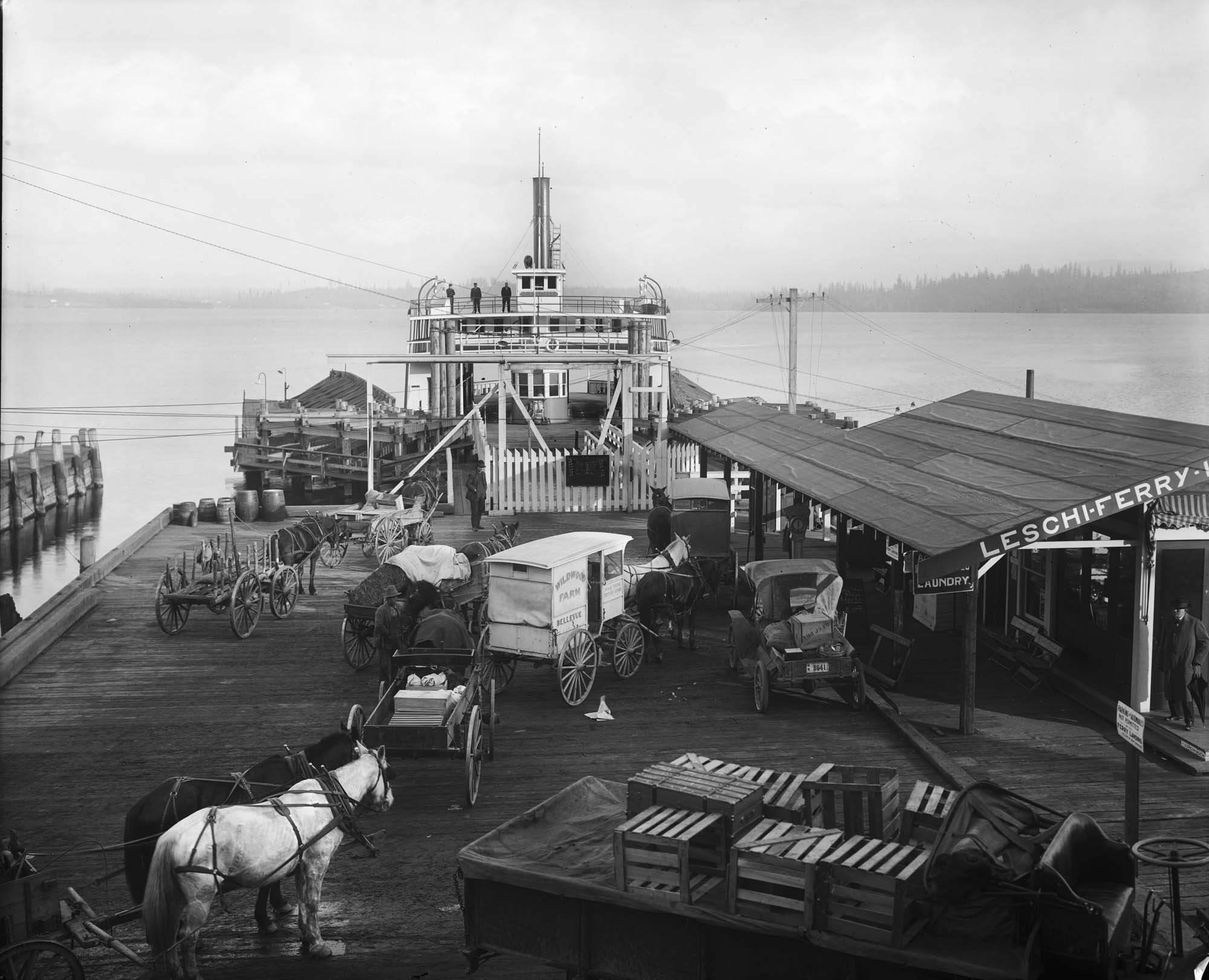 Image of Leschi ferry dock, 1918
