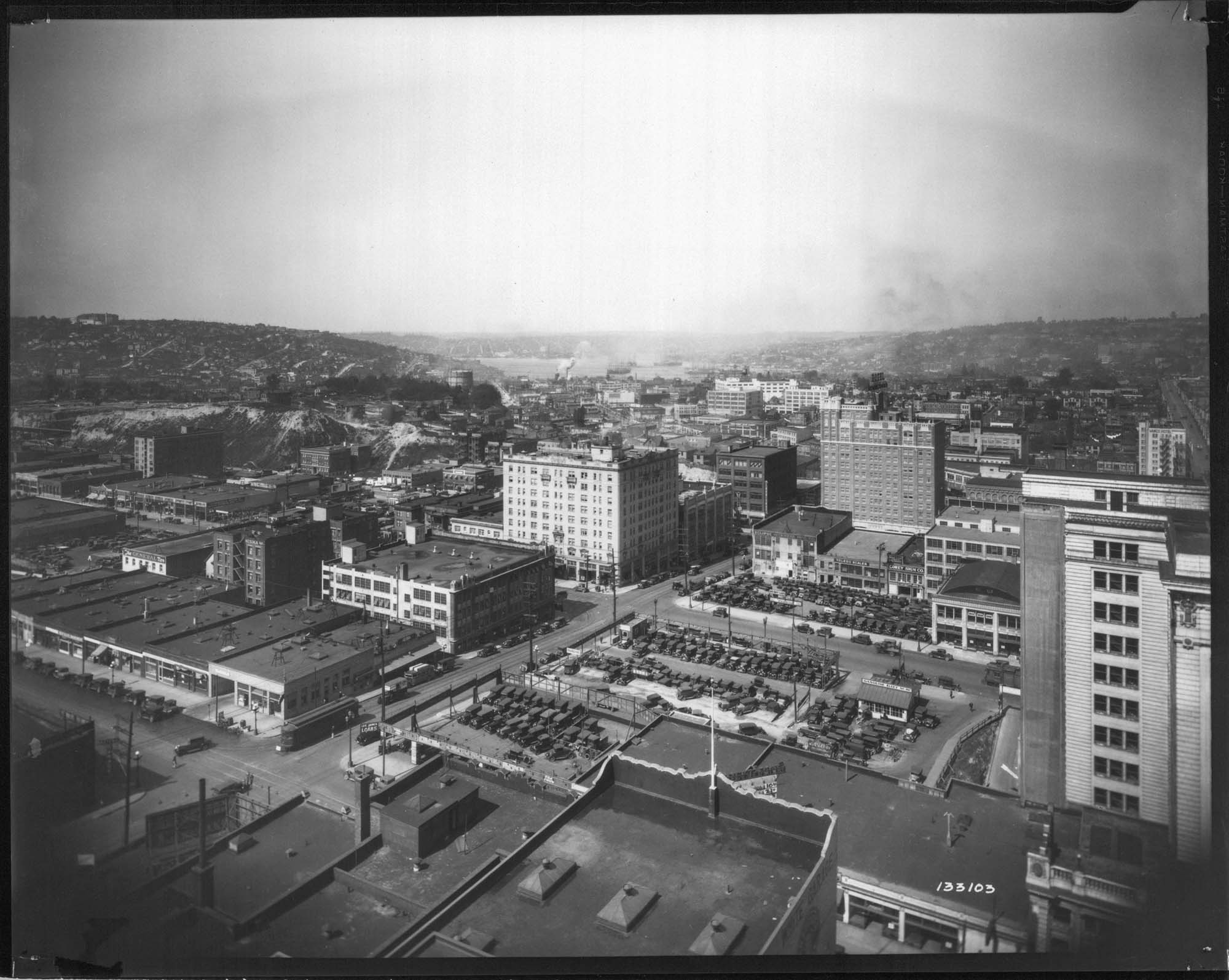 Image of View northeast from Securities Building, Seattle, 1929