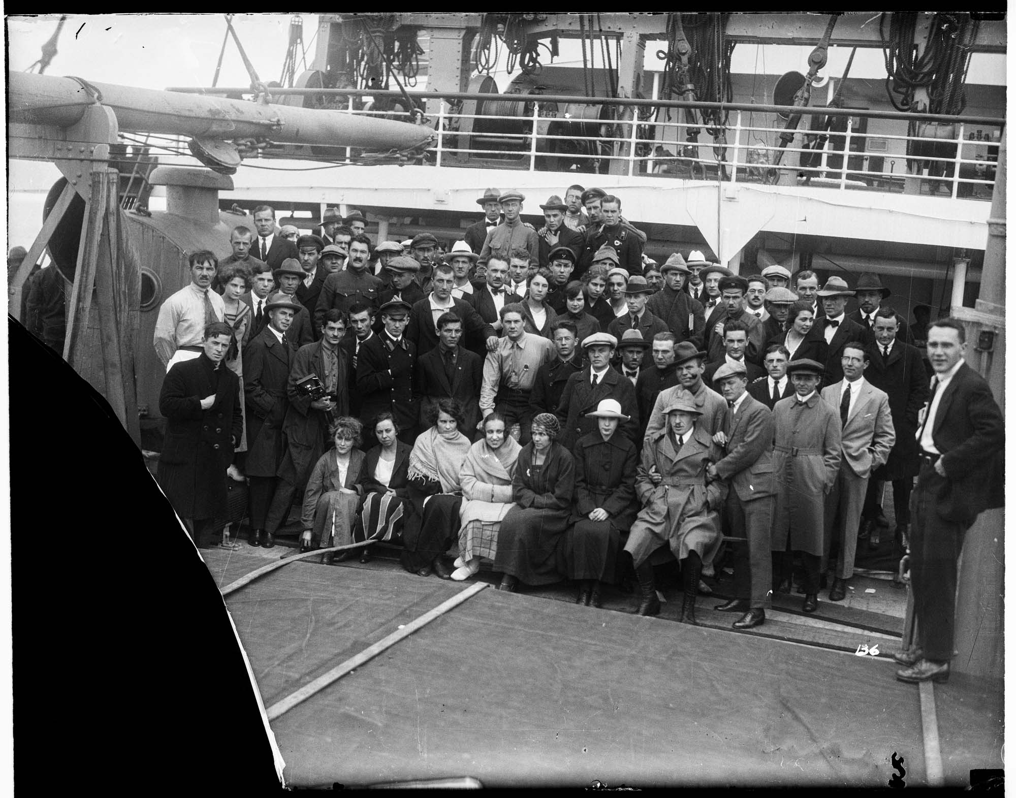 Image of Group portrait of Russian immigrants arriving on President Jackson, Seattle, July 7, 1923