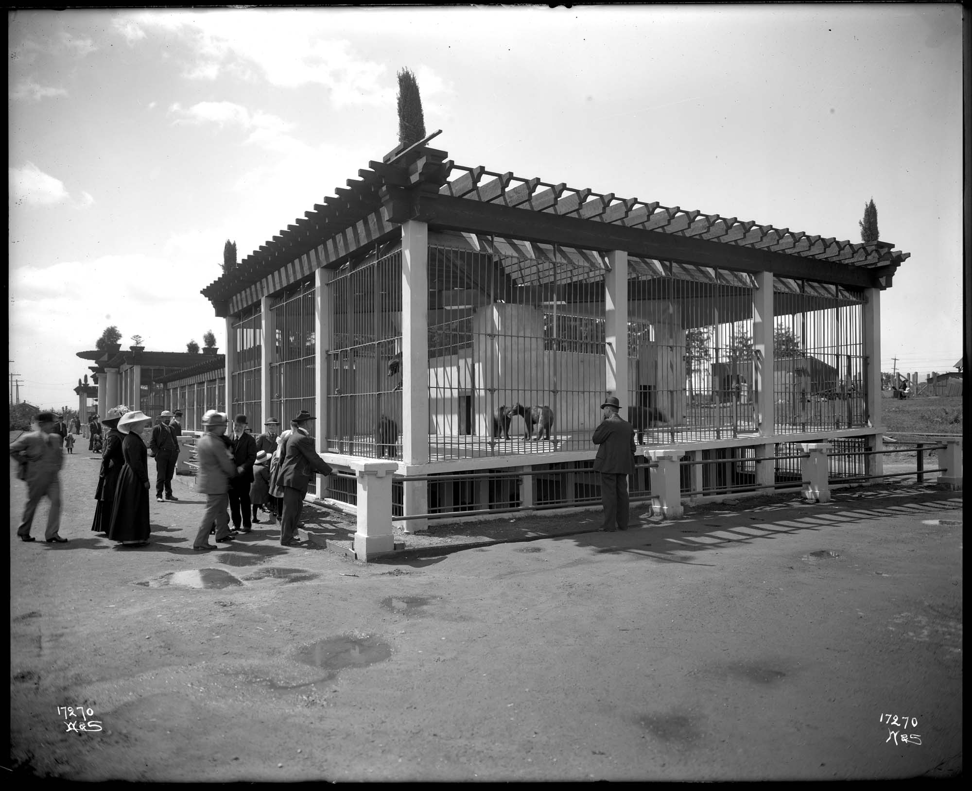 Image of Bear cage at the Woodland Park Zoo, circa 1910