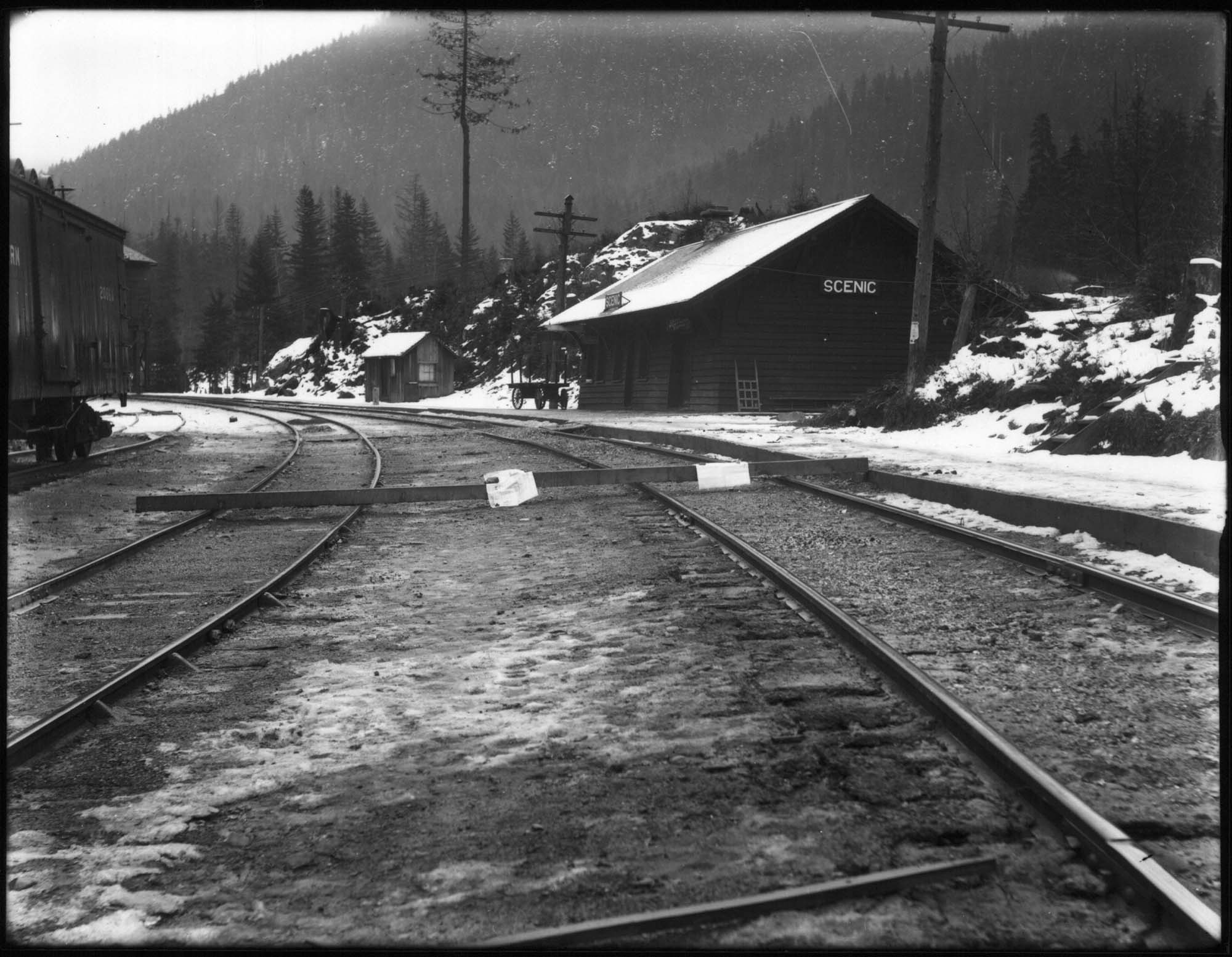 Image of Great Northern station, Scenic, circa 1910