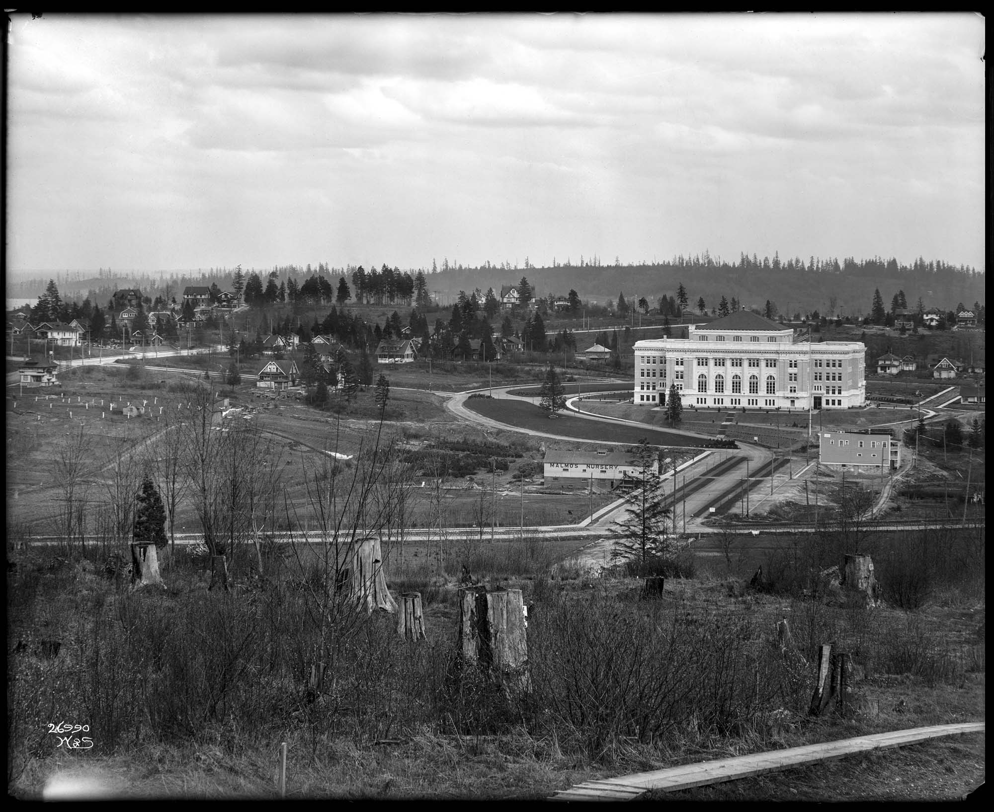 Image of View towards Franklin High School and Mount Baker area, circa 1912