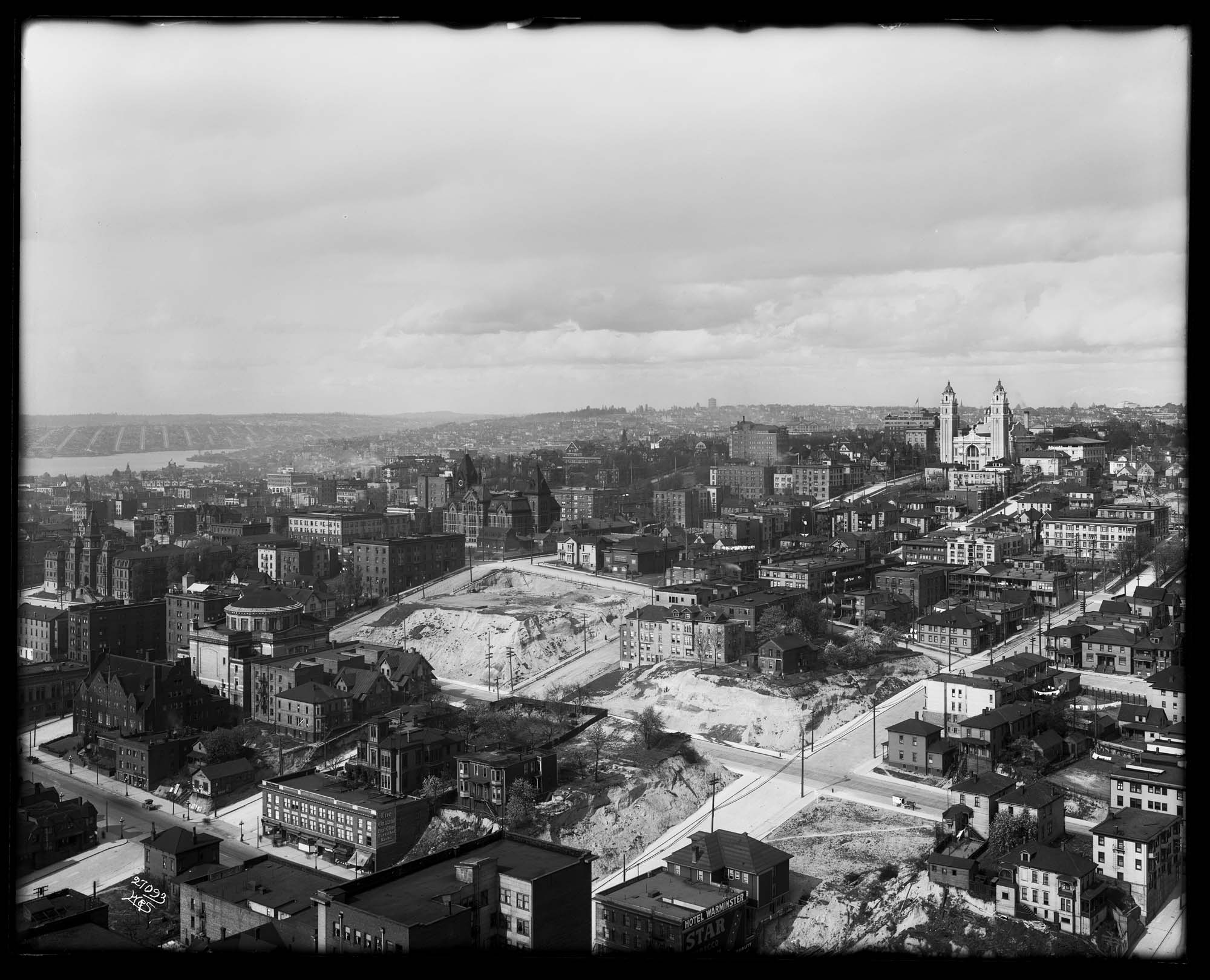 Image of View northeast from Smith Tower, Seattle, circa 1914