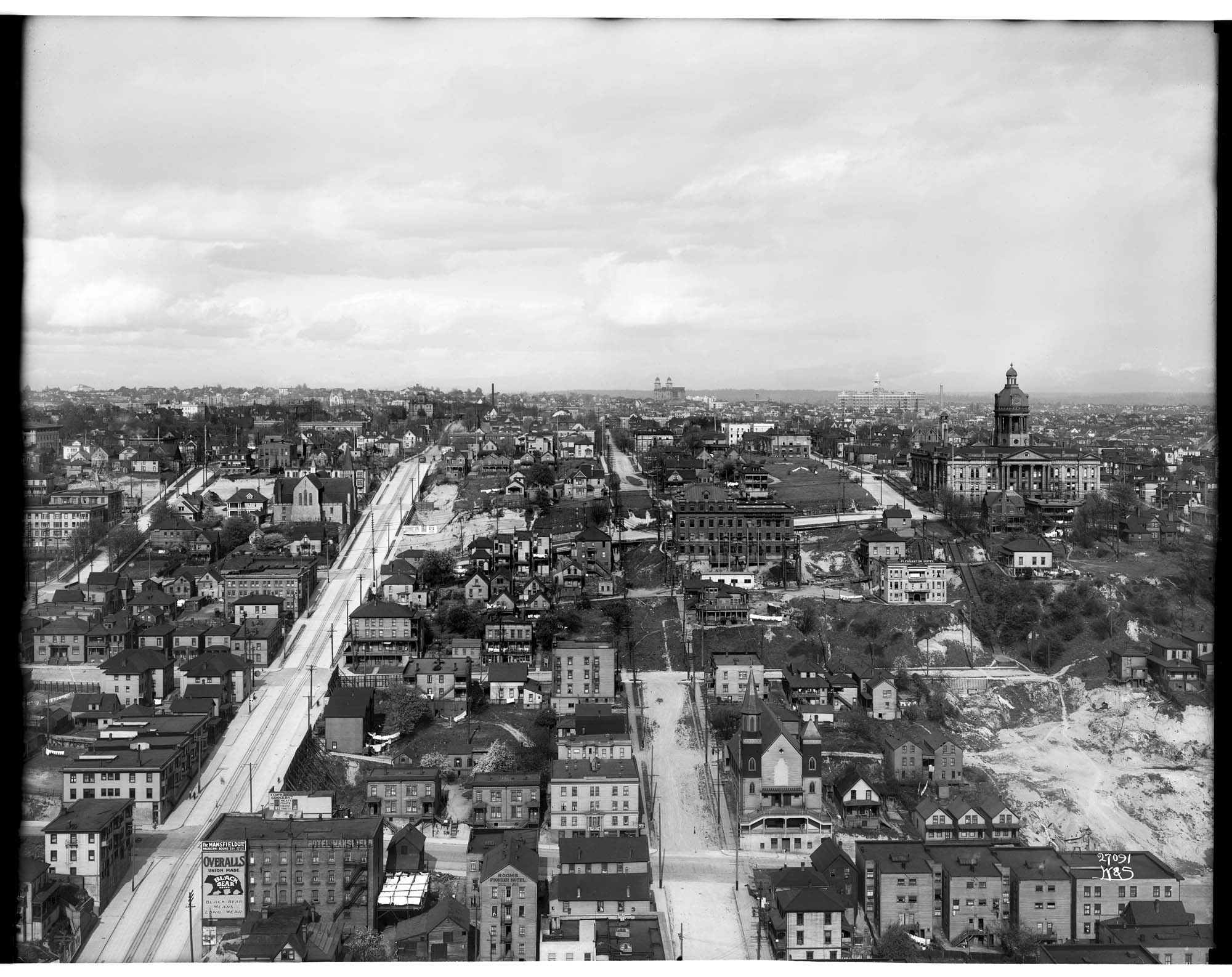 Image of View east from Smith Tower, Seattle, circa 1914