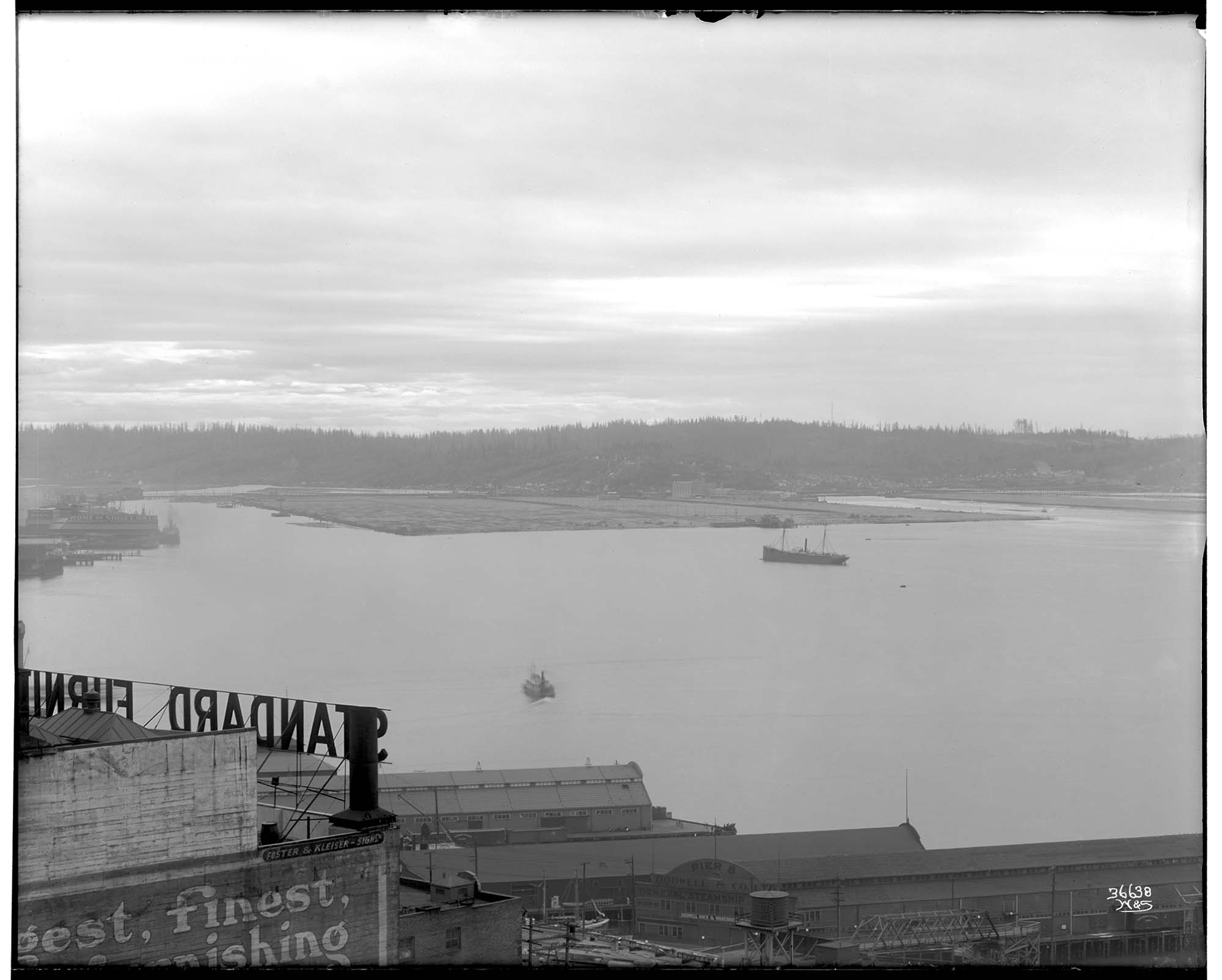 Image of Harbor Island from downtown Seattle, circa 1913