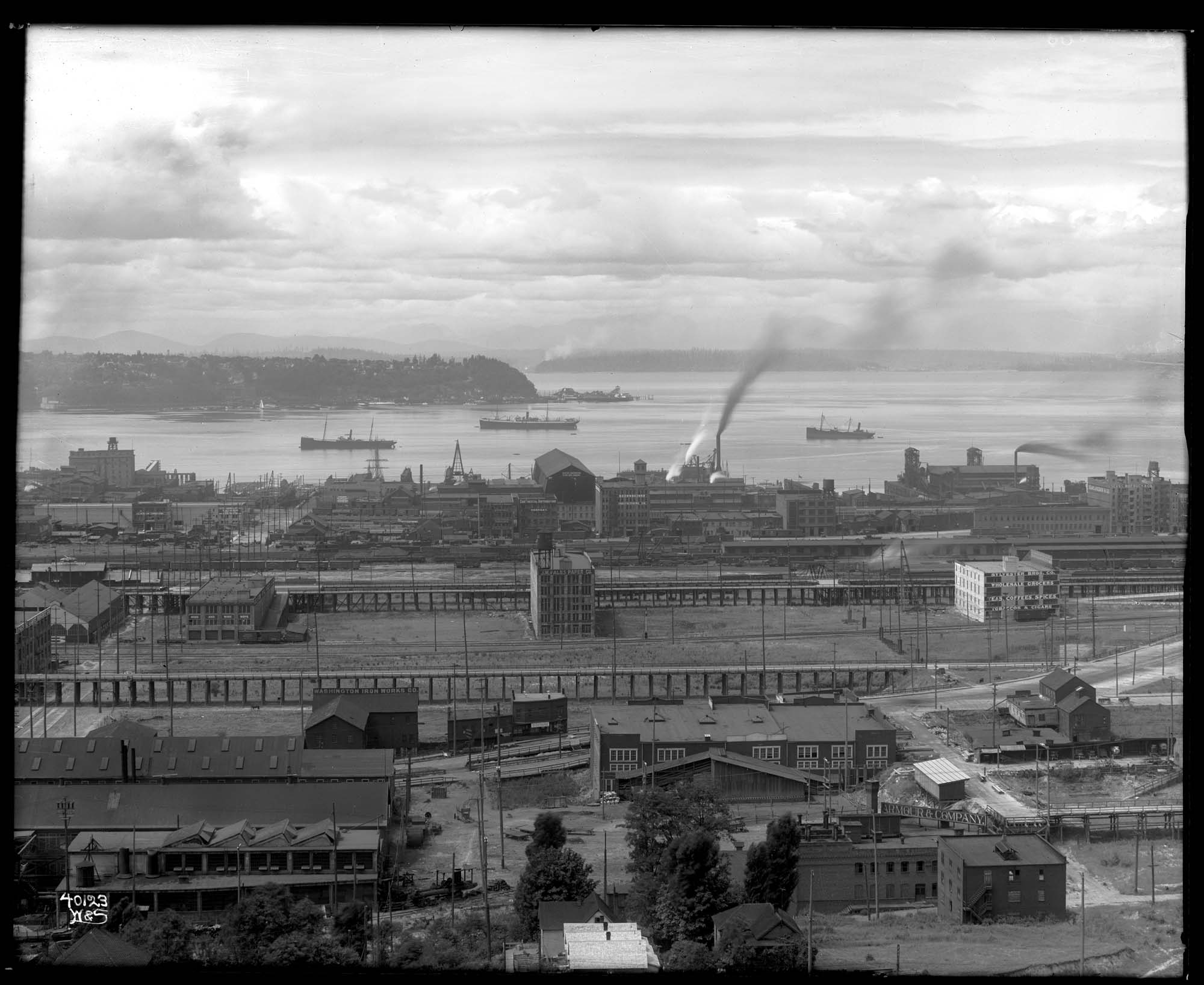 Image of Waterfront from Beacon Hill, Seattle, circa 1914