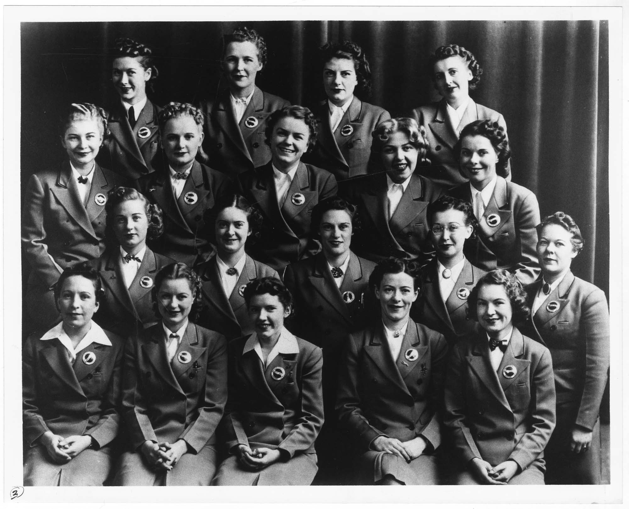 Image of Group of Washington Motor Coach conductorettes, 1939