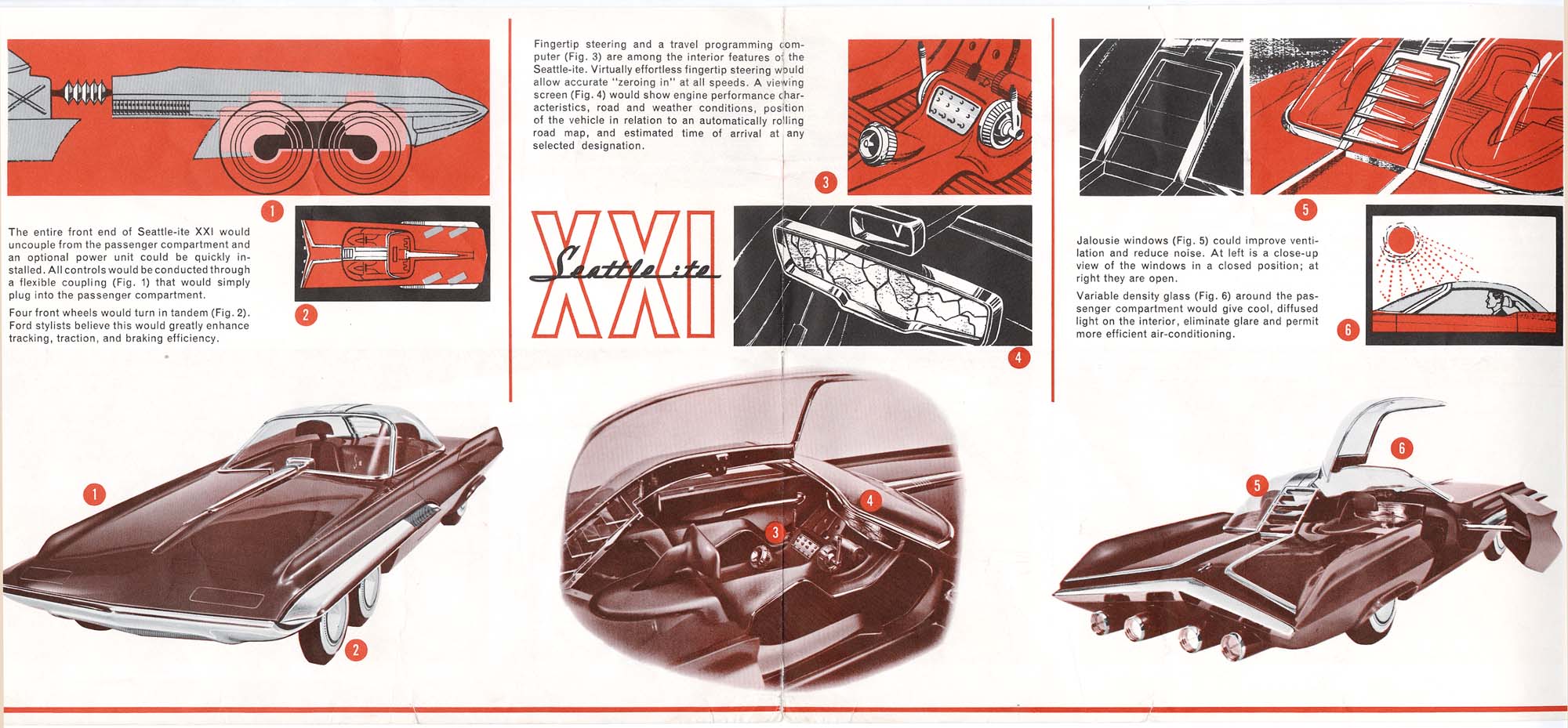 Image of Promotional leaflet for the Ford Seattle-ite XXI, Seattle World’s Fair, 1962