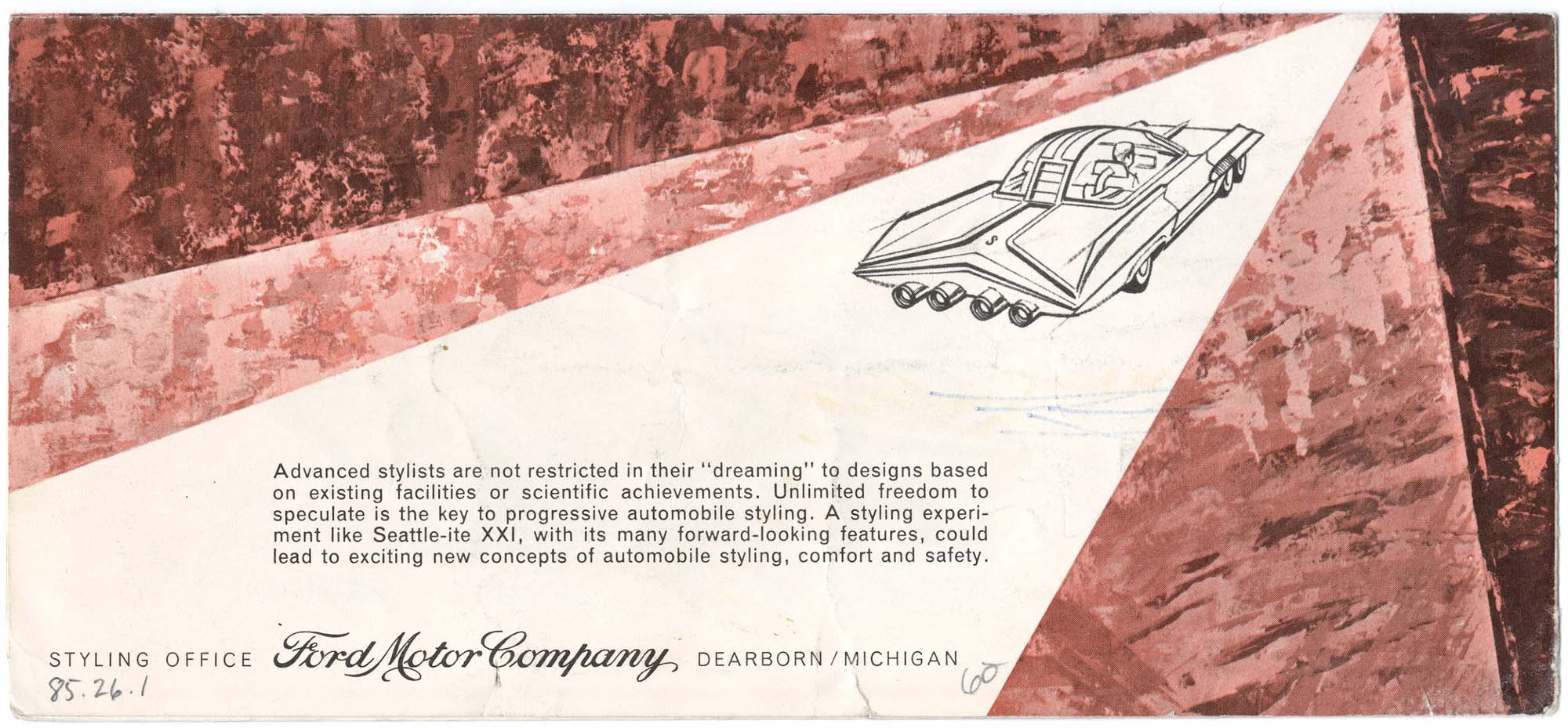 Image of Promotional leaflet for the Ford Seattle-ite XXI, Seattle World’s Fair, 1962