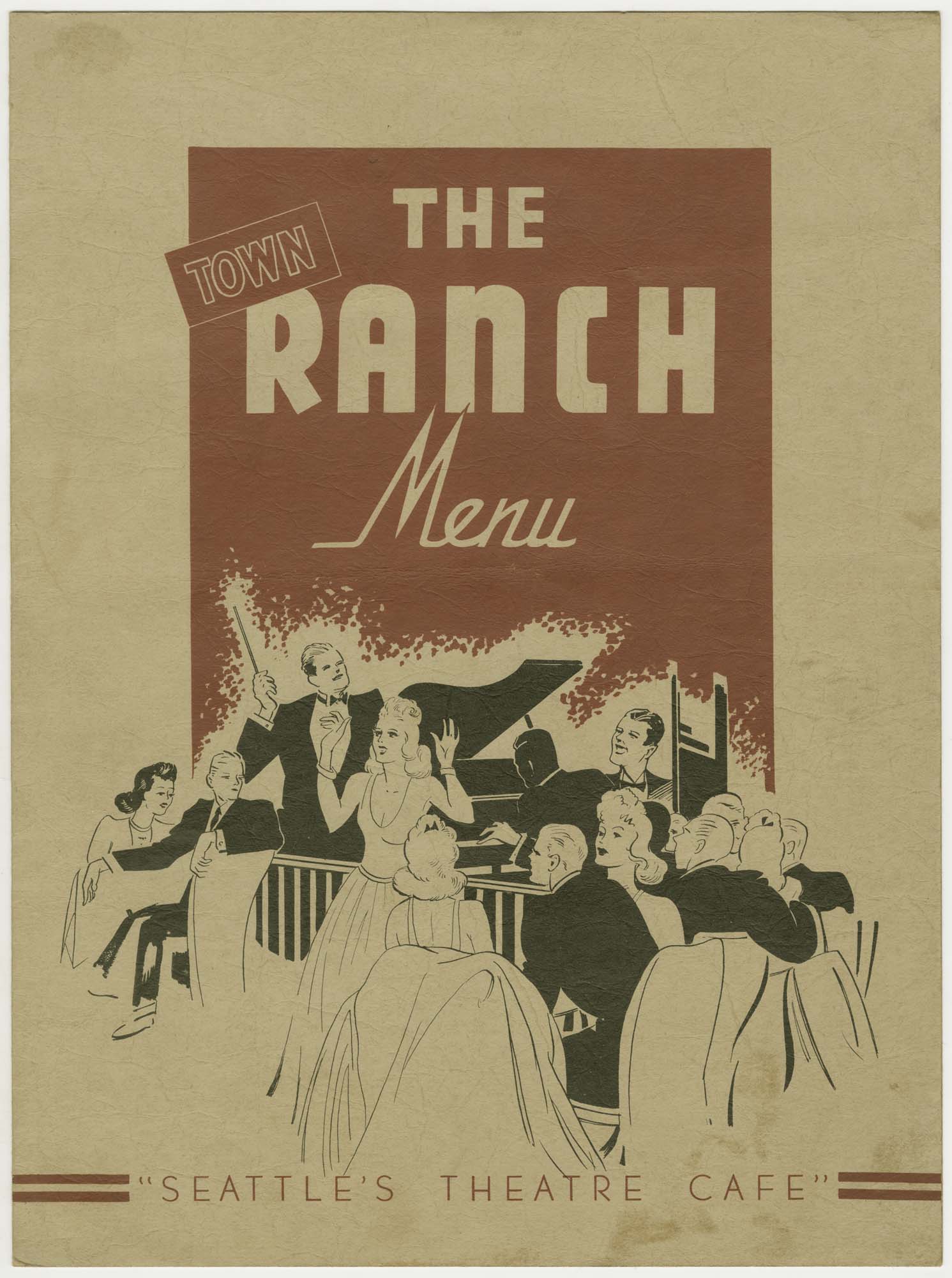 Image of The Town Ranch menu, 1943
